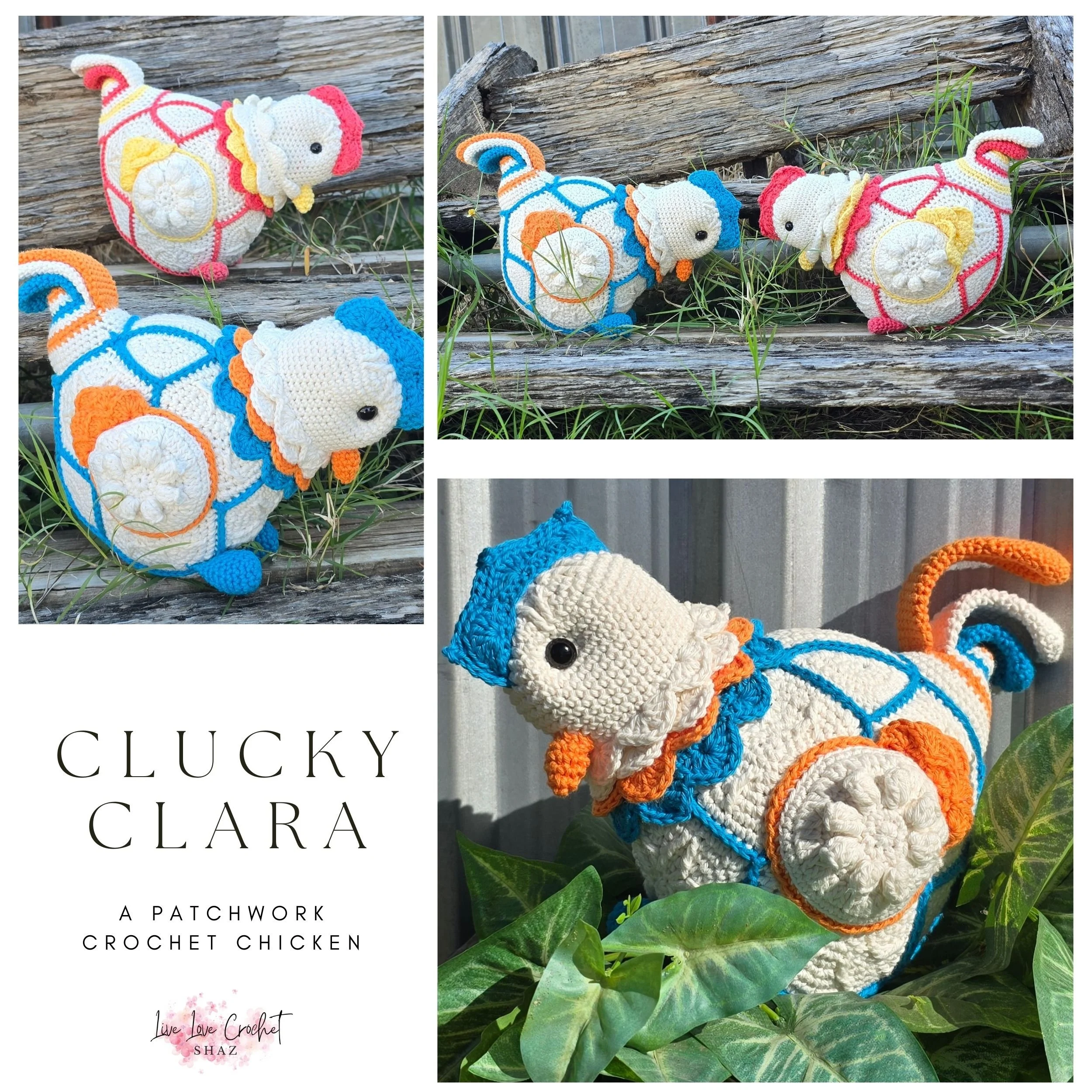 Clucky Clara Patchwork Chicken PDF Pattern - UK Terms — Live Love ...