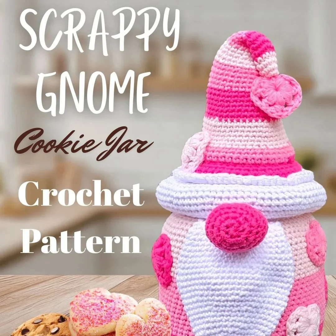Scrappy Gnome Cookie Jar Pinks