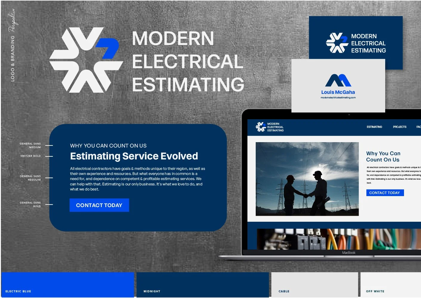 Modern Electrical Estimating Brand Design by Beth Whelan