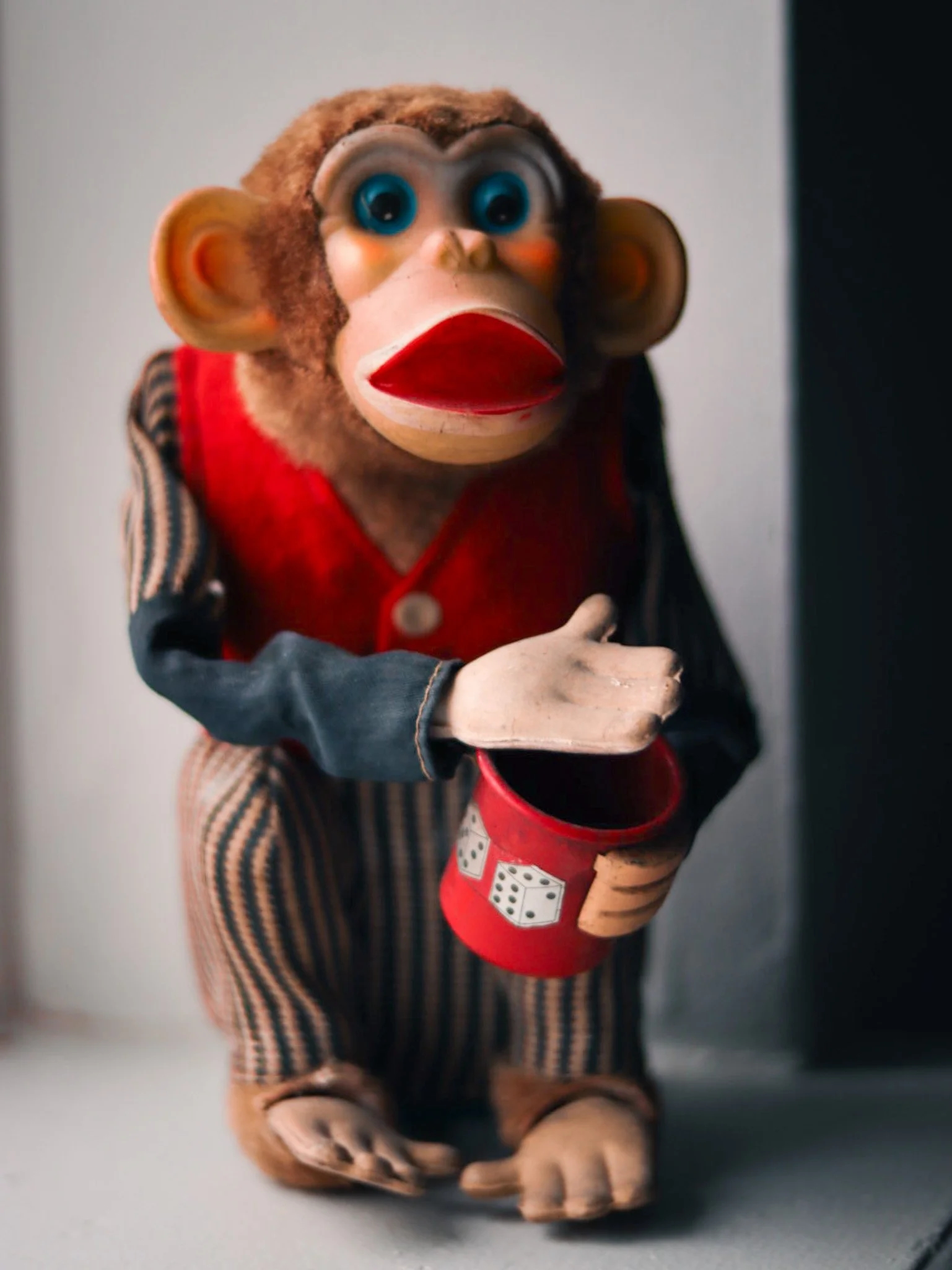 1950's Vintage Cragstan Crap Shooting Monkey