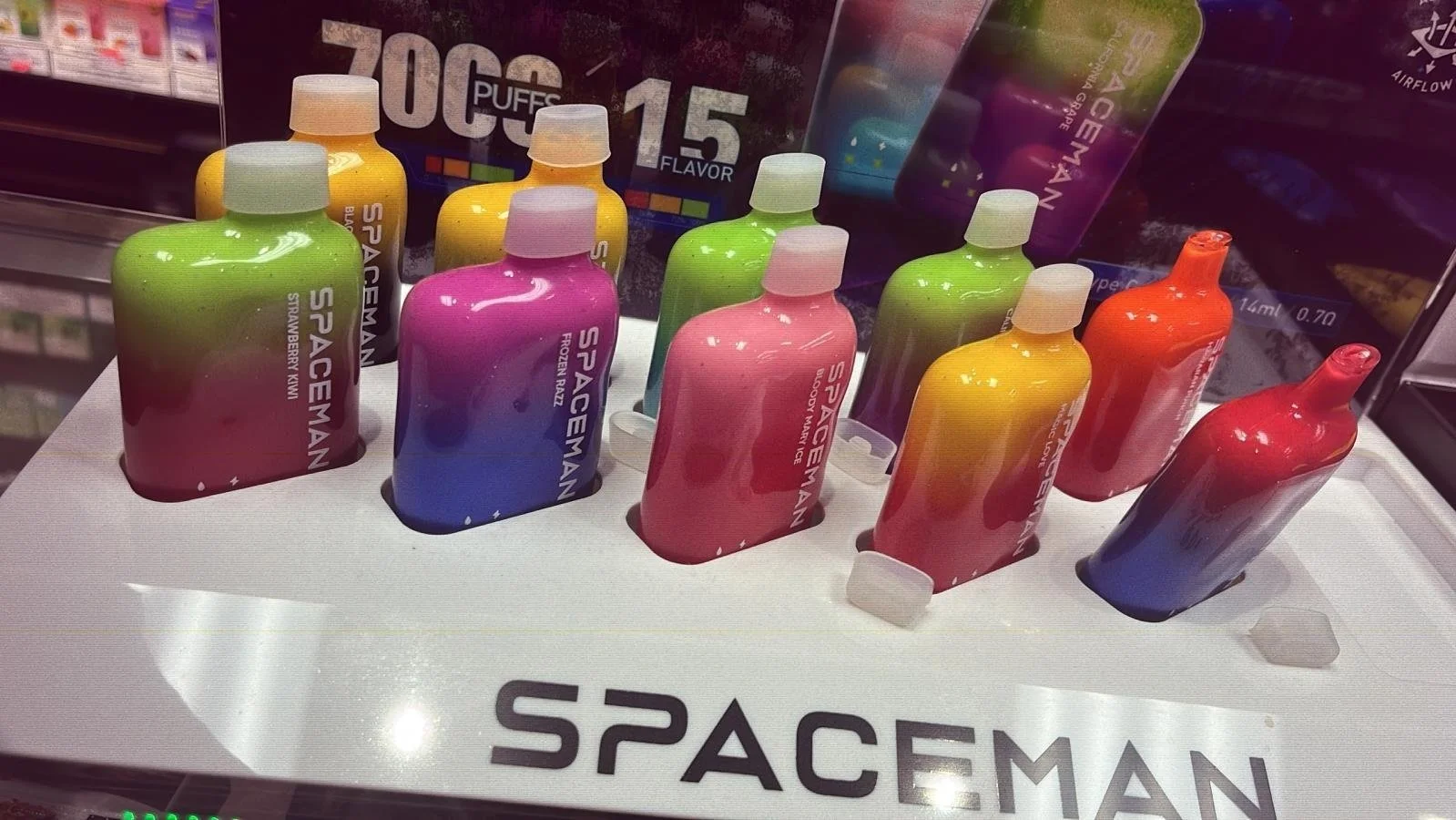 A wide selection of e-liquids and disposable vapes available at our vape shop in Aiken, SC