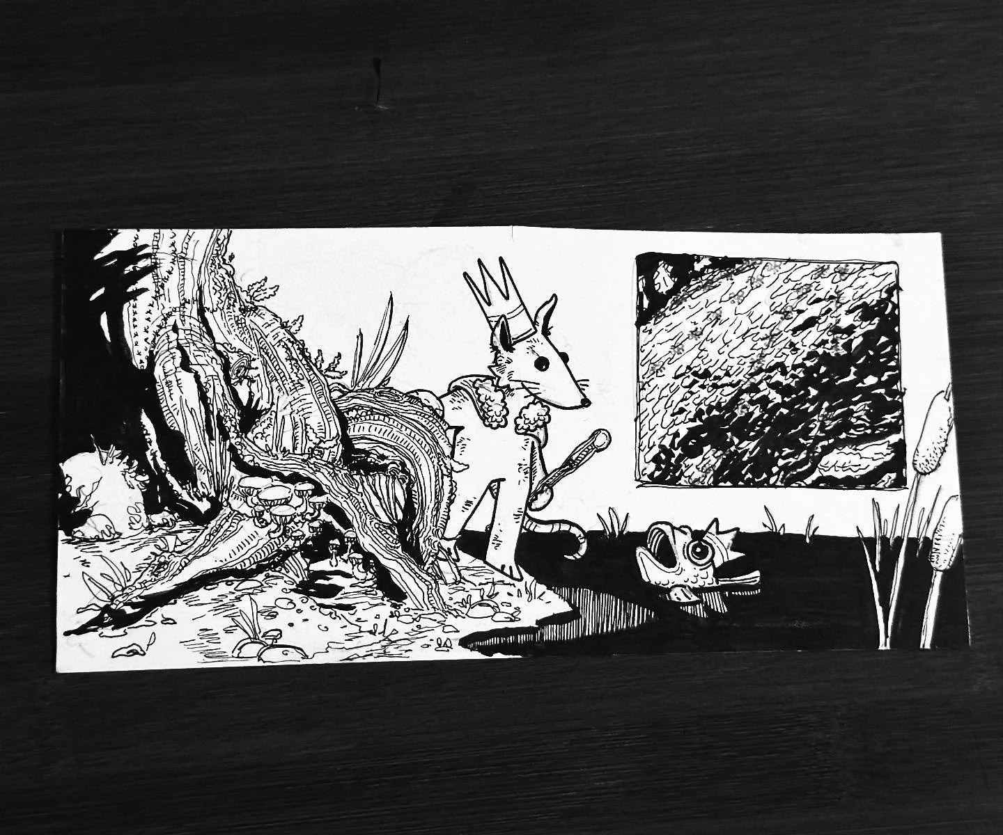 Got behind, catching up&hellip;
A communing between a fish king and a rat king?