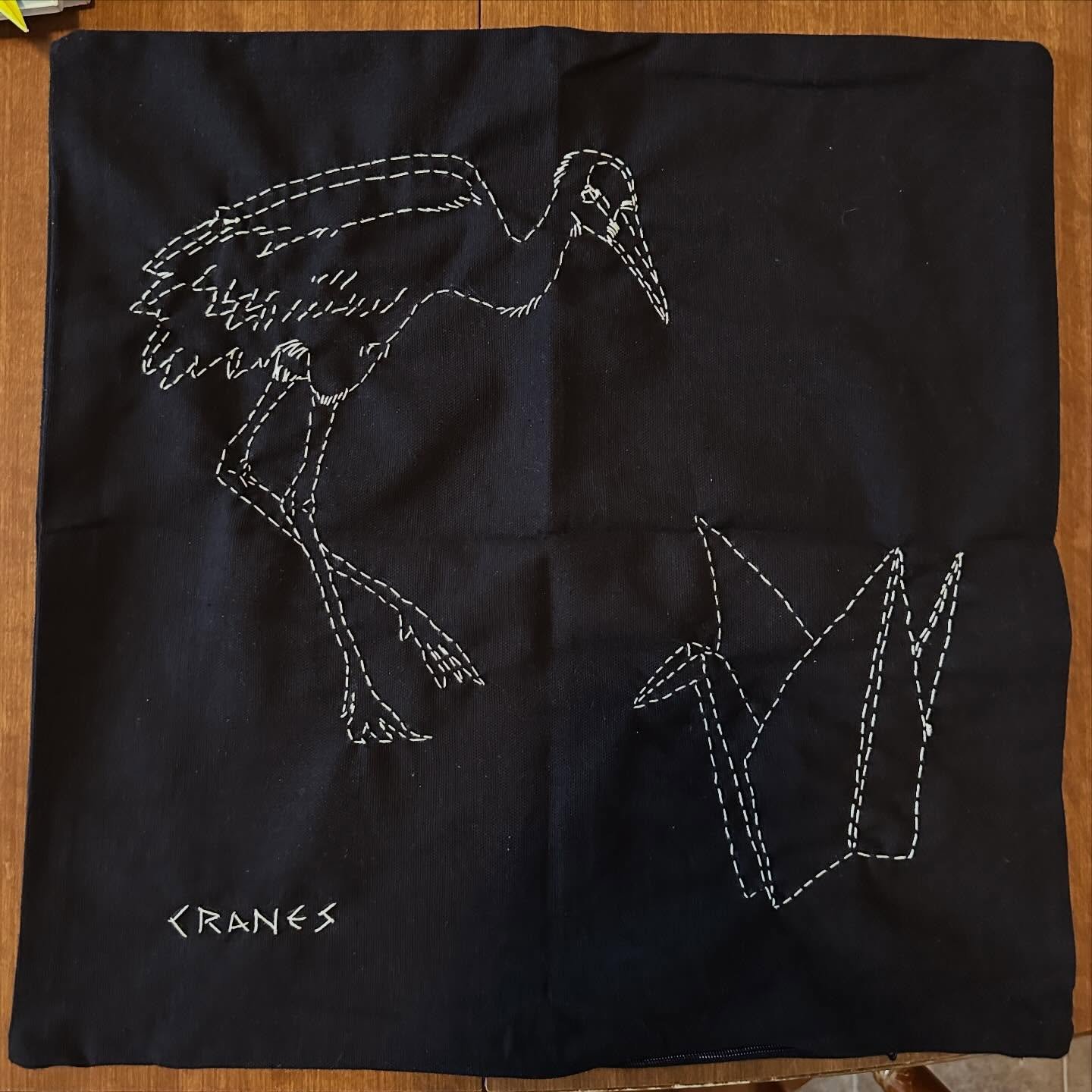 Picking up sashiko - a pillow case that isn&rsquo;t done but rather an experiment in progress