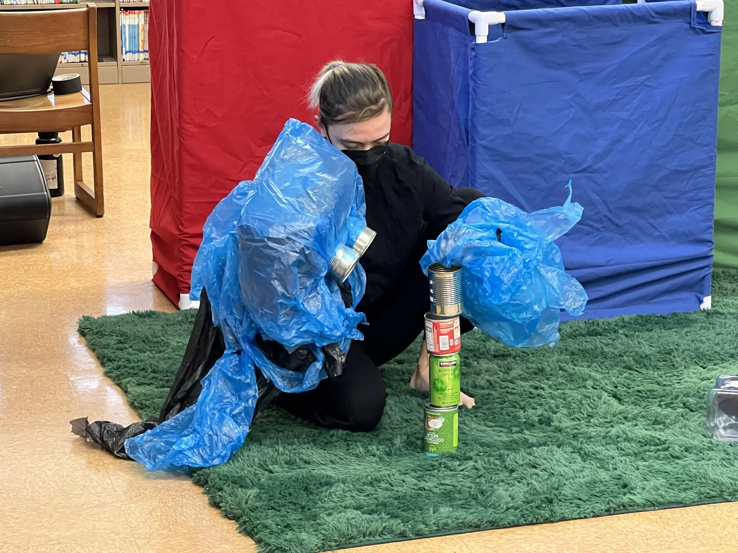 The Spirit plays with trash.