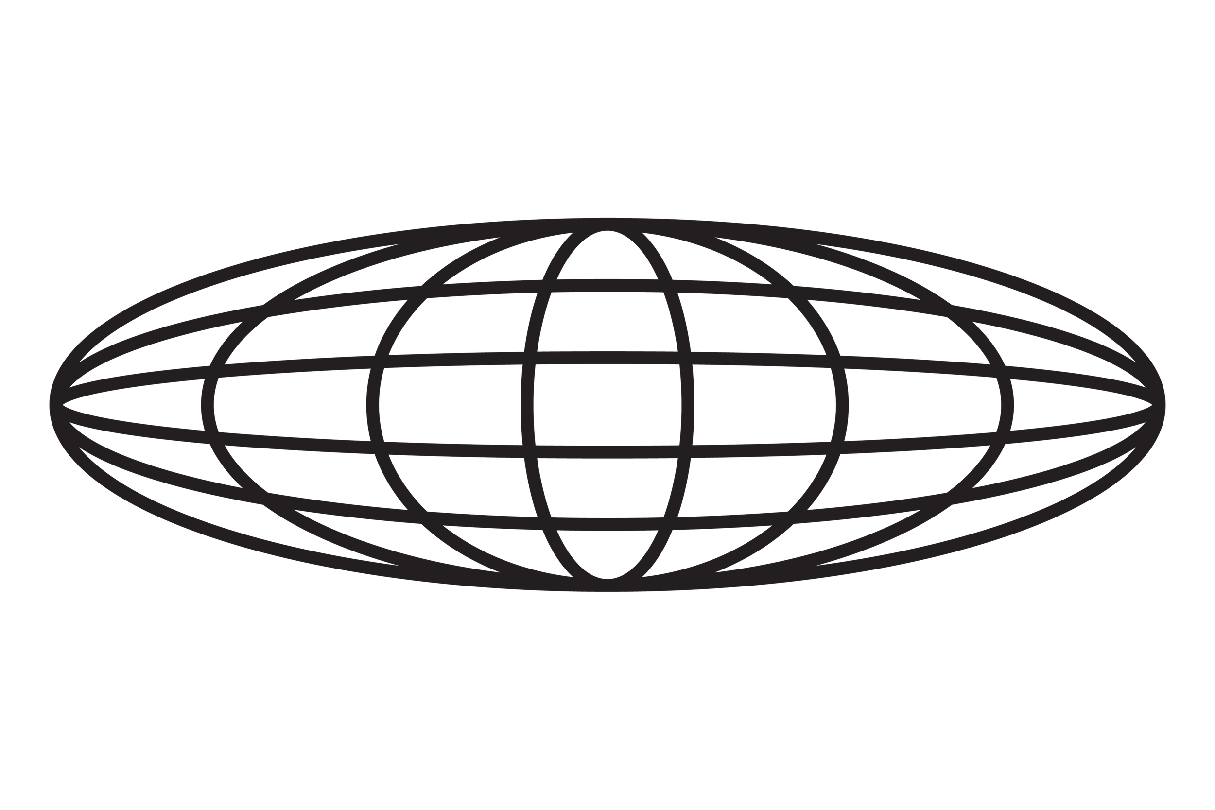 A black background with a minimalist globe wireframe design in gray, reflecting slightly on a surface.