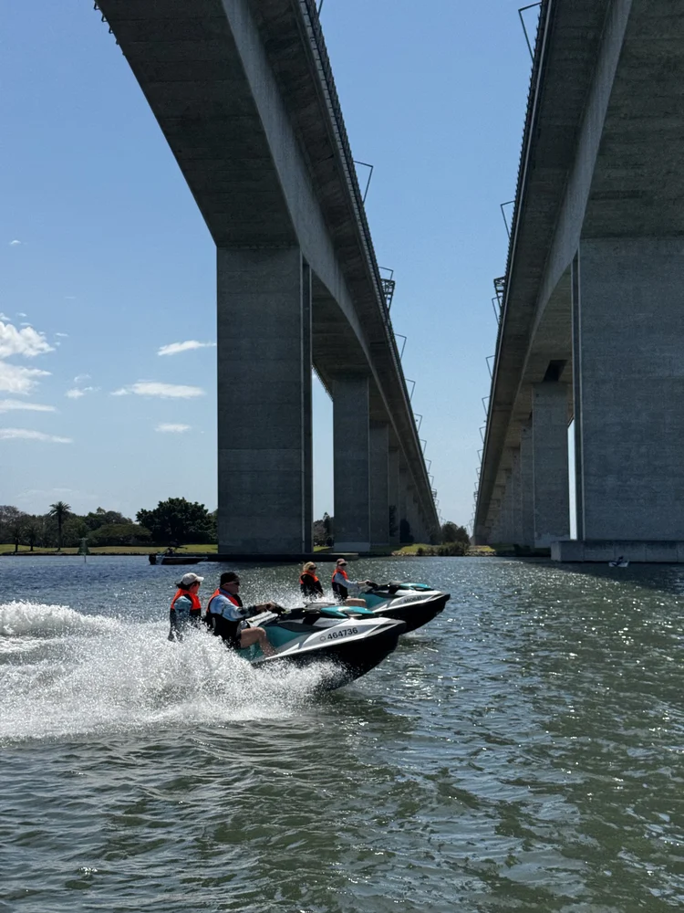 Riders on the Brisbane City Sunset Tour