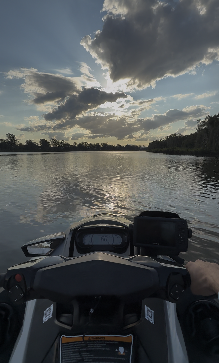 Brisbane River jetski tour at golden hour
