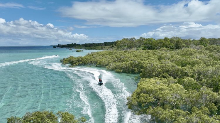 Jetski group in Moreton Bay