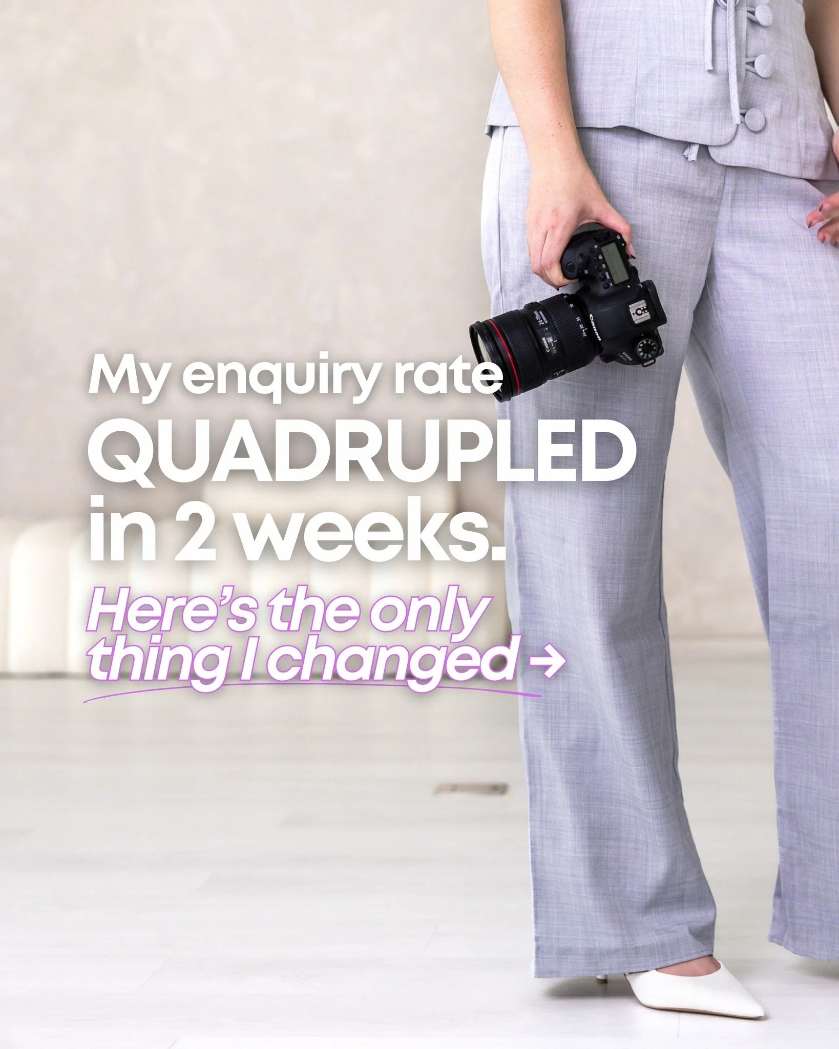 I recently updated my own branding photos and the results honestly shocked me a little bit.

Within about two weeks of implementing them properly across everything (website, socials, email marketing, Google biz profile etc), my enquiry rate literally