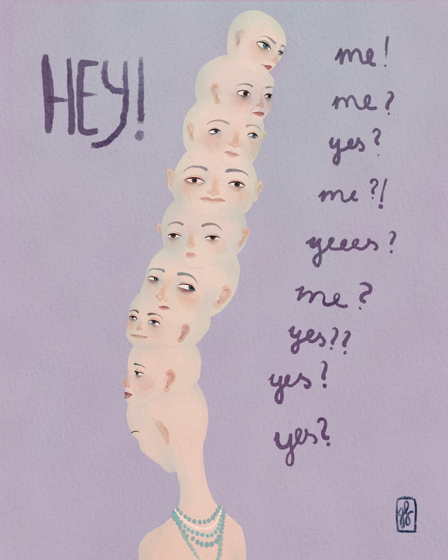 Our many faces. -  sometimes a single “Hey” is enough to wake up all the voices inside us.