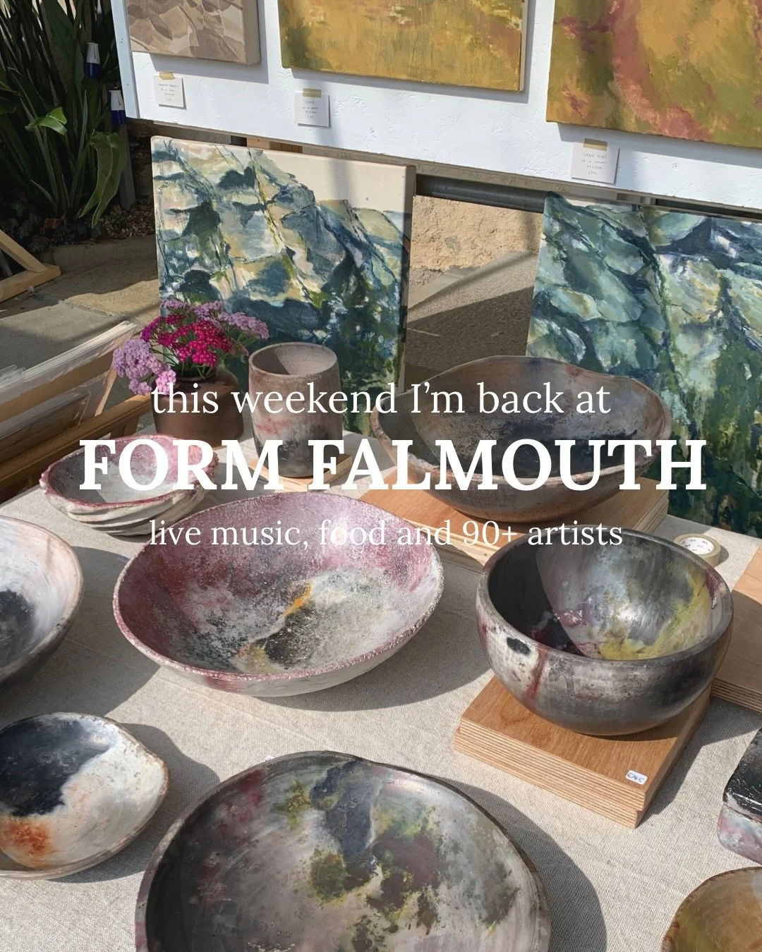 This weekend I&rsquo;m returning to FORM Falmouth, a 3 day art festival at Princess Pavilion

It&rsquo;s such a lovely event, with lots of amazing local artists and makers, live music, food trucks and hopefully sun ! 

I will be bringing a selection 
