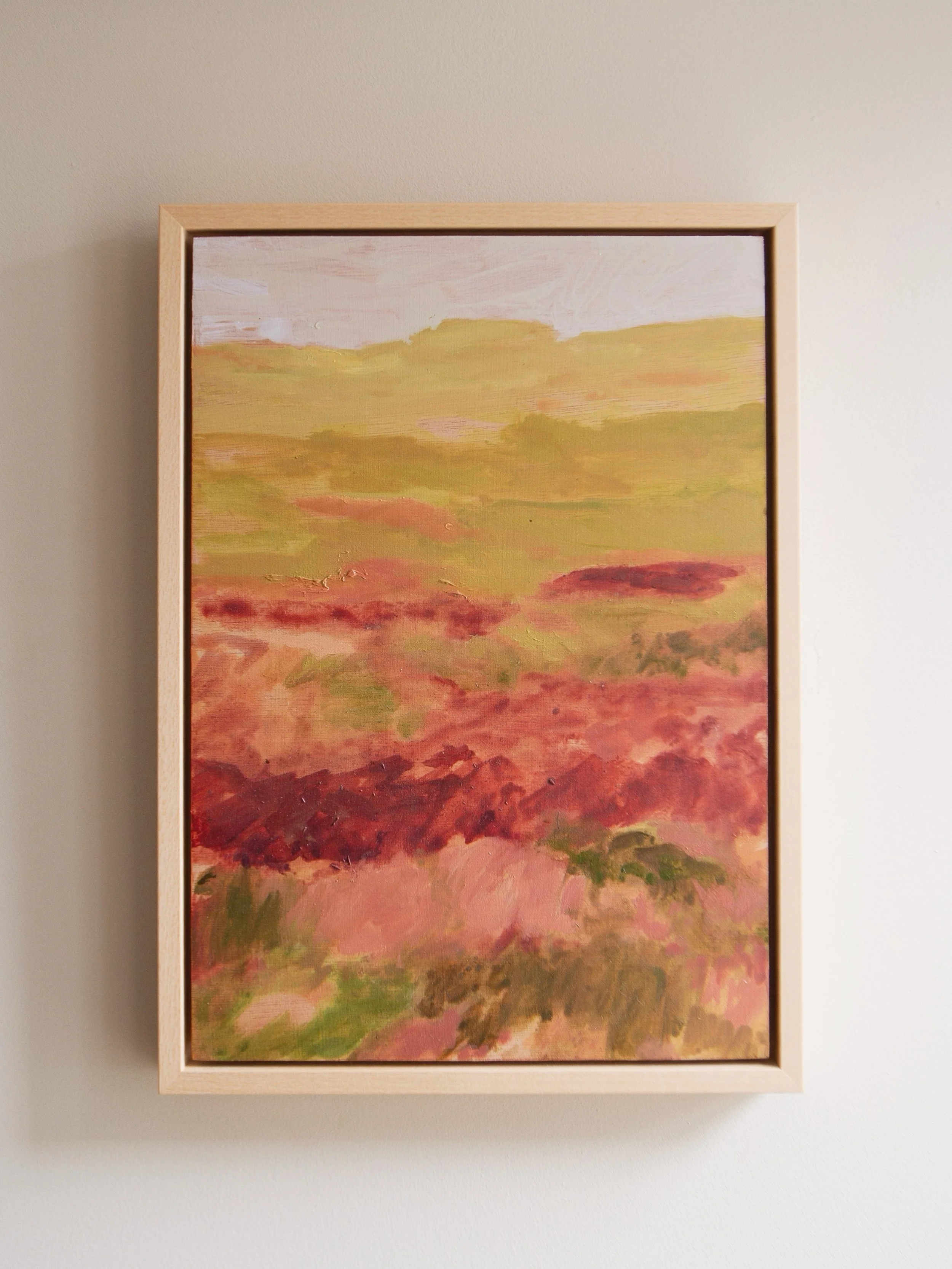 The beginnings of Cornish heather

To the Beacon 
Oil on wood 

One of the paintings on show at @morgansfalmouth til end of Oct