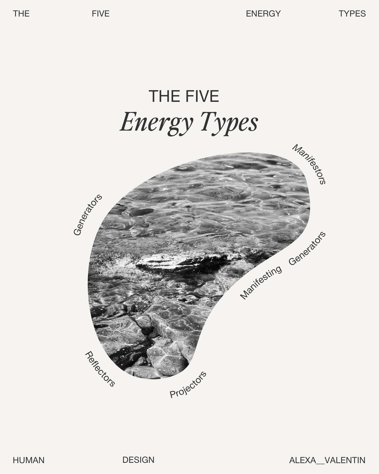 let&rsquo;s dive into human design!

the energy (or aura) types form the foundation of human design.

each of the five types has distinct energy patterns and strategies for navigating life. 
when you understand your energy type, you can make choices 