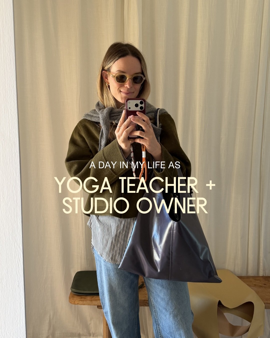 I thought it would be fun to share what one of my days looks like as a yoga teacher and studio owner.

Of course every day looks super different. Some days are mostly filled with emails and screen time, some days are full of teaching. 

Or you have t