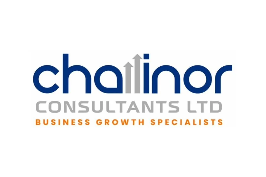 Logo of Challinor Consultants Ltd with the tagline 'Business Growth Specialists' featuring upward arrows in the design.