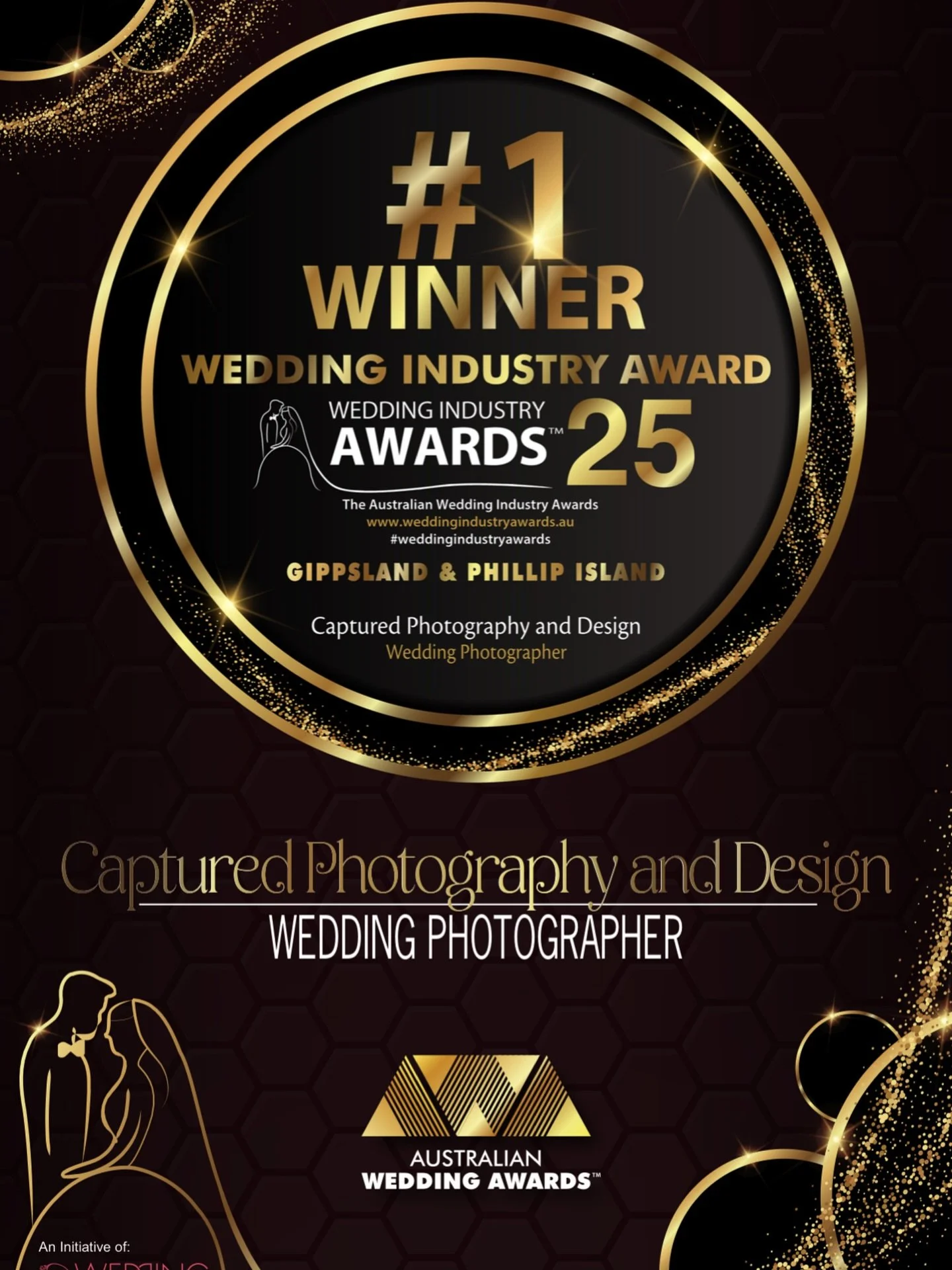 ✨ WE WON!!! ✨

What an absolute honour!! We are beyond thrilled to share that Captured Photography &amp; Design has been awarded WINNER at the 2025 Wedding Industry Awards for Gippsland &amp; Phillip Island!! 🏆💫

That makes it a hat trick &mdash; 3