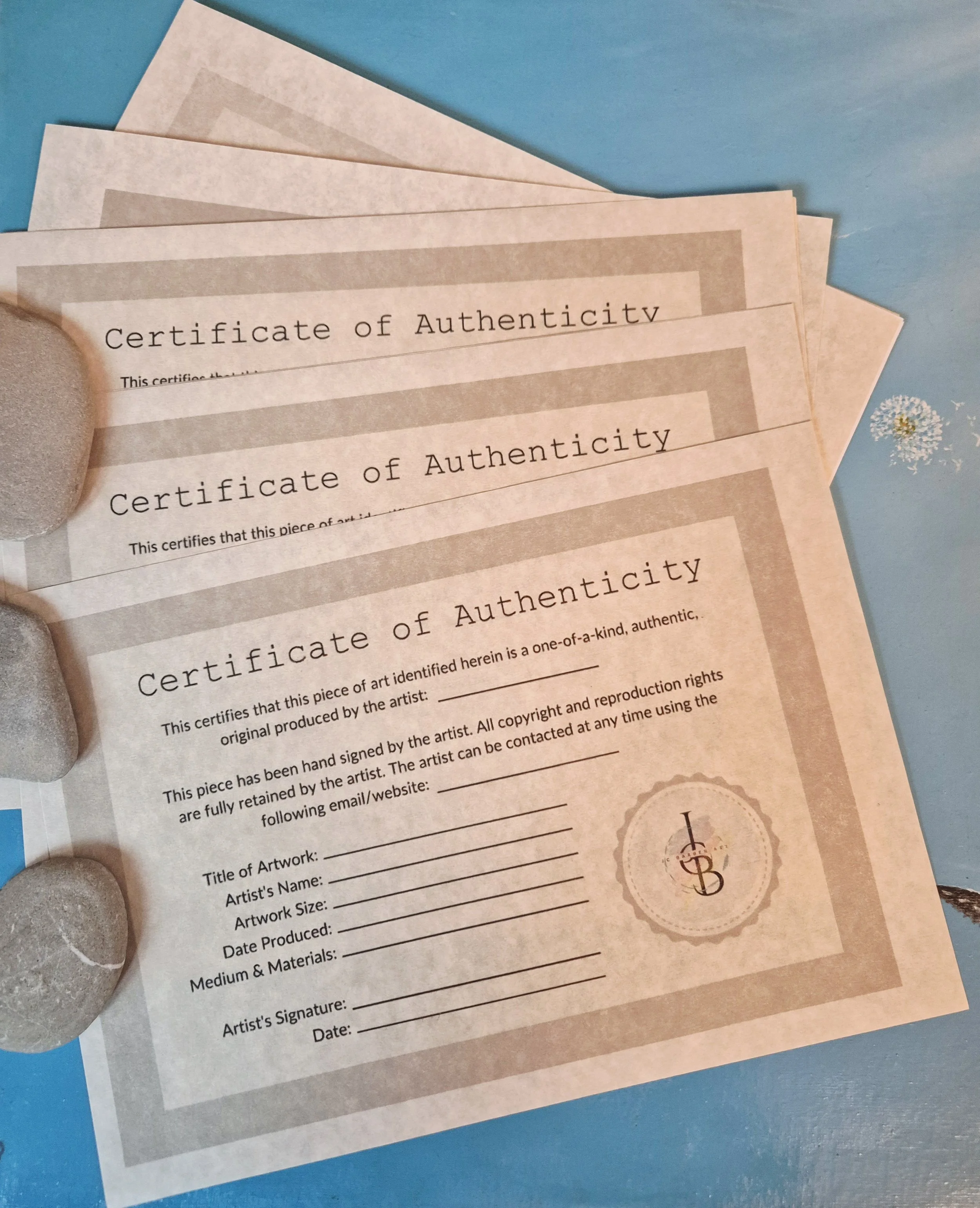 Certificate of Authenticity
