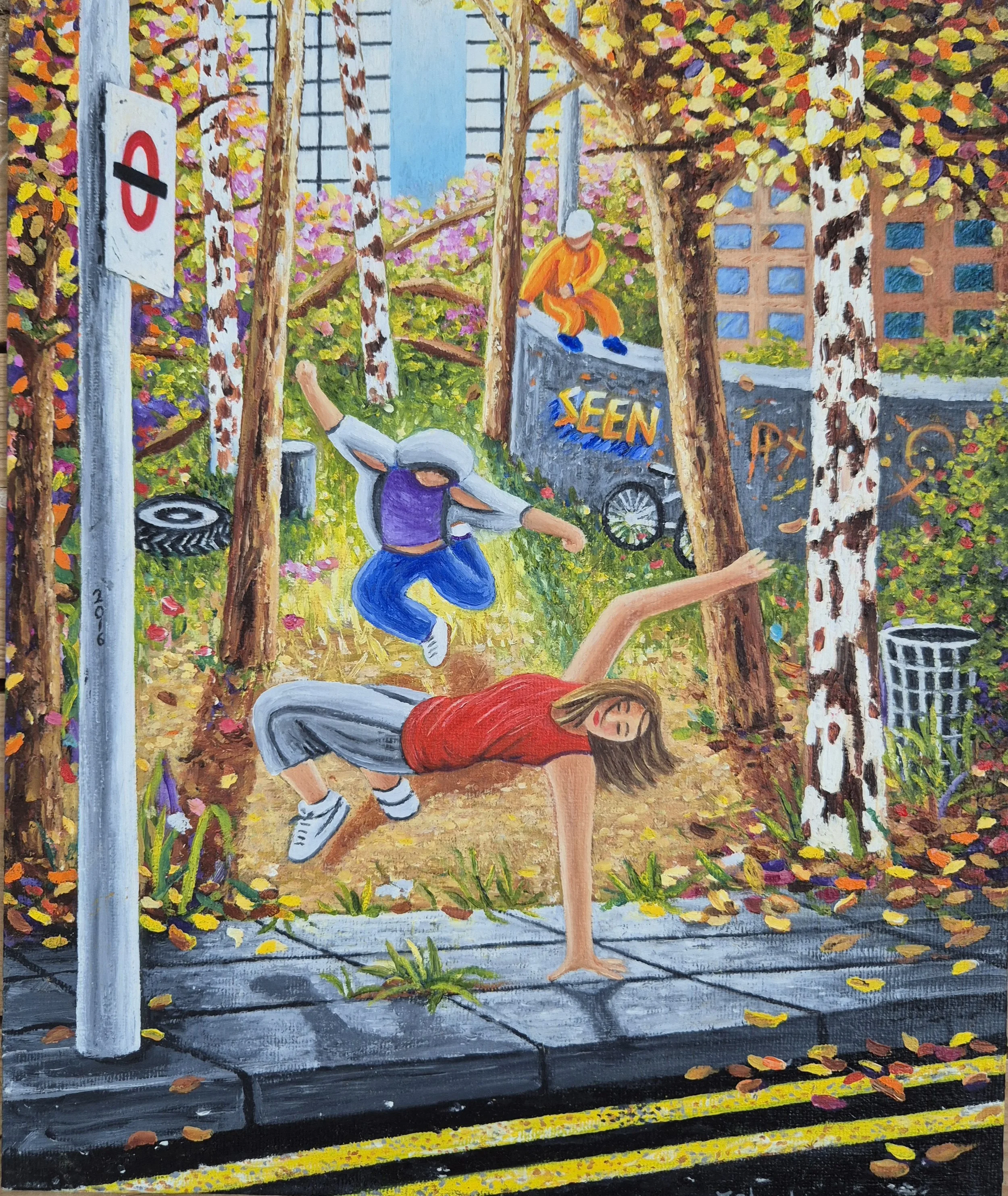 Parkour. Oils on Canvas. 2016