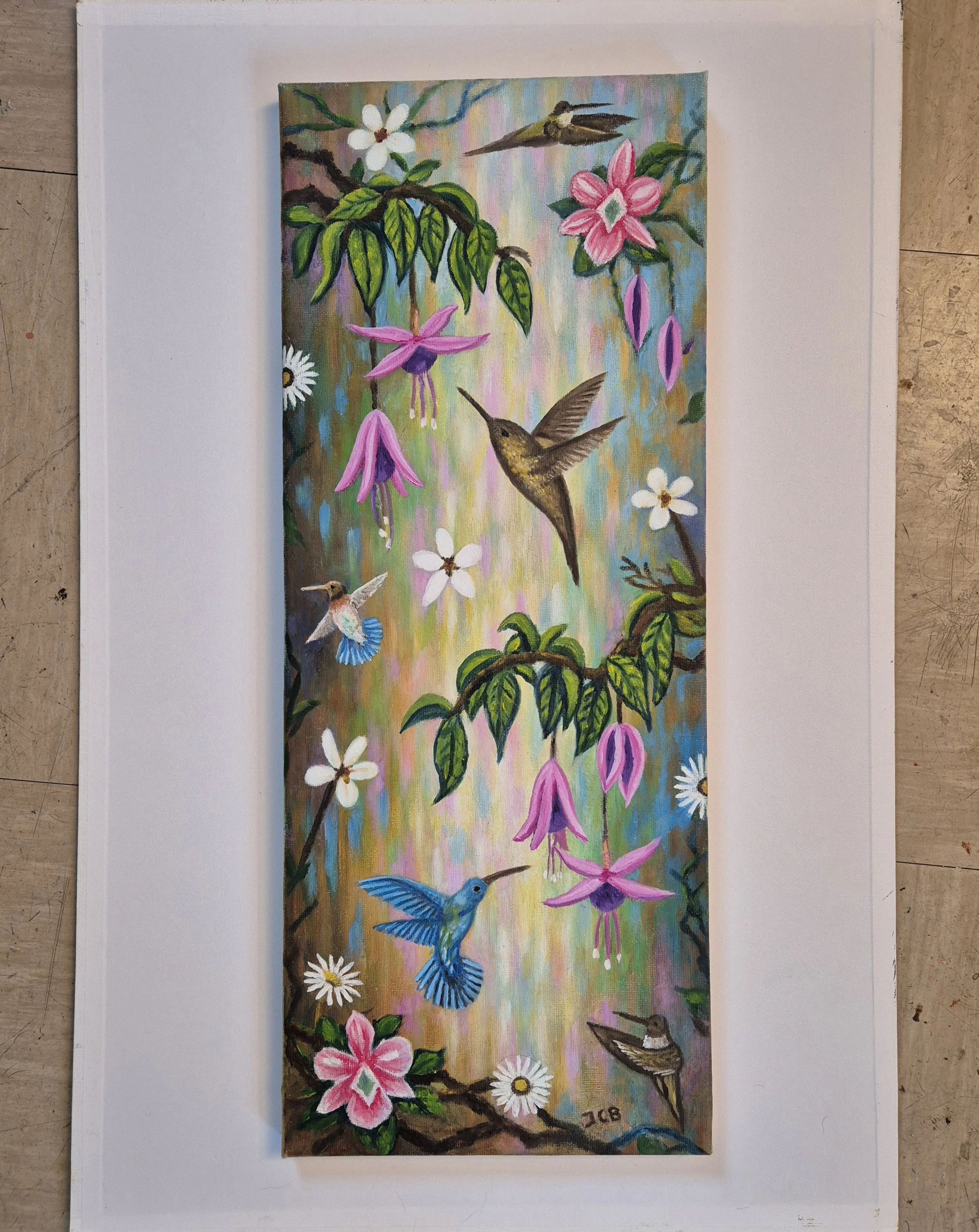 Hummingbird Oasis,
Oil on canvas
