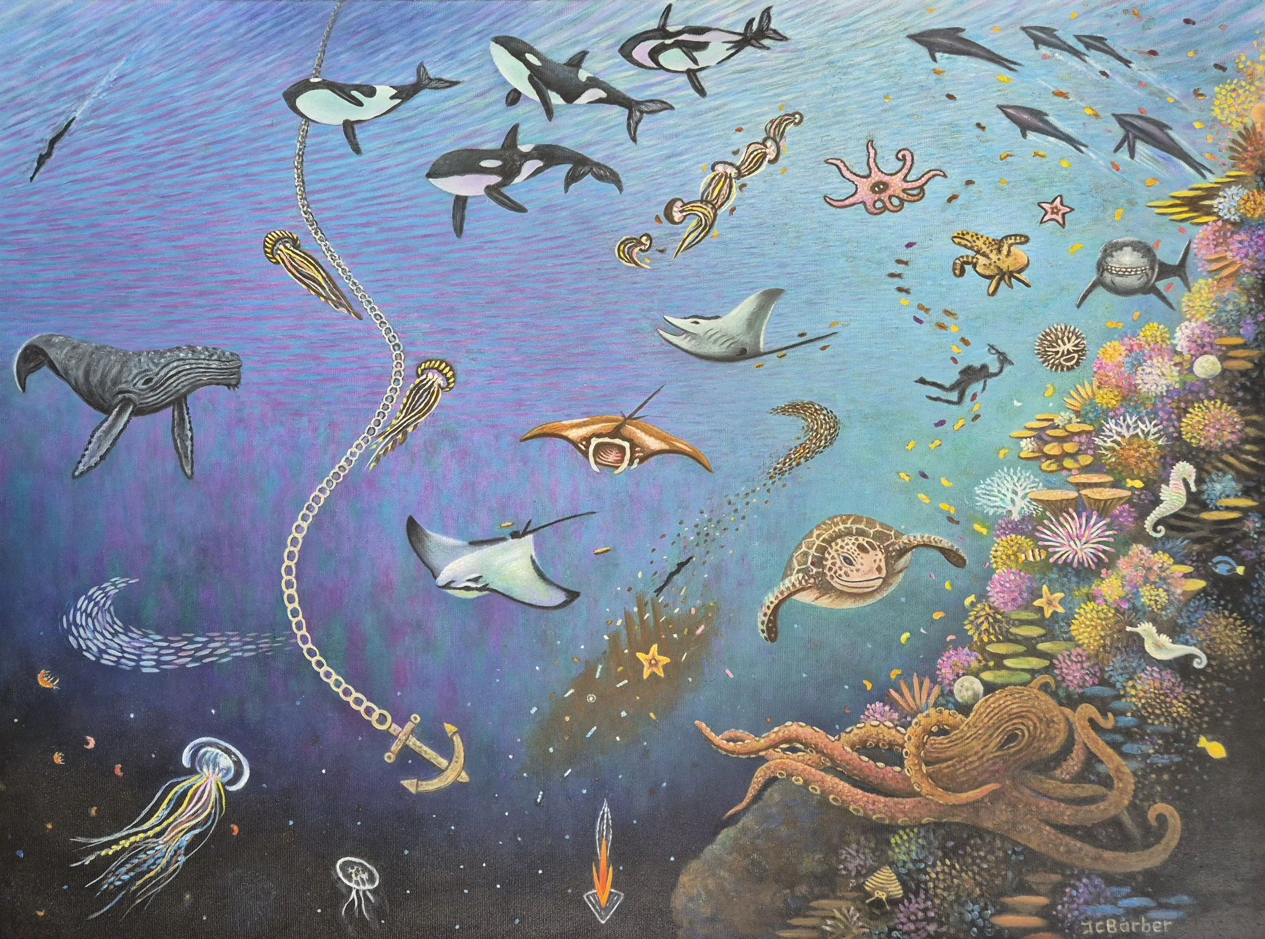 H20, Heart of the Ocean
Oils on Canvas