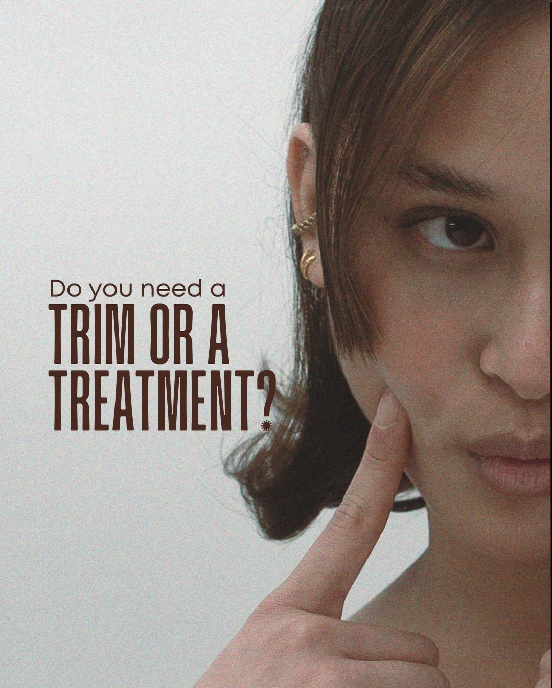 If your hair could talk&hellip; here&rsquo;s what it would ask for 

✂️ &ldquo;Trim me&rdquo; if your ends look frayed, thin, or snap easily

💧 &ldquo;Treat me&rdquo; if your hair feels dry, dull, or lifeless but still looks full

The magic? 👉 Most