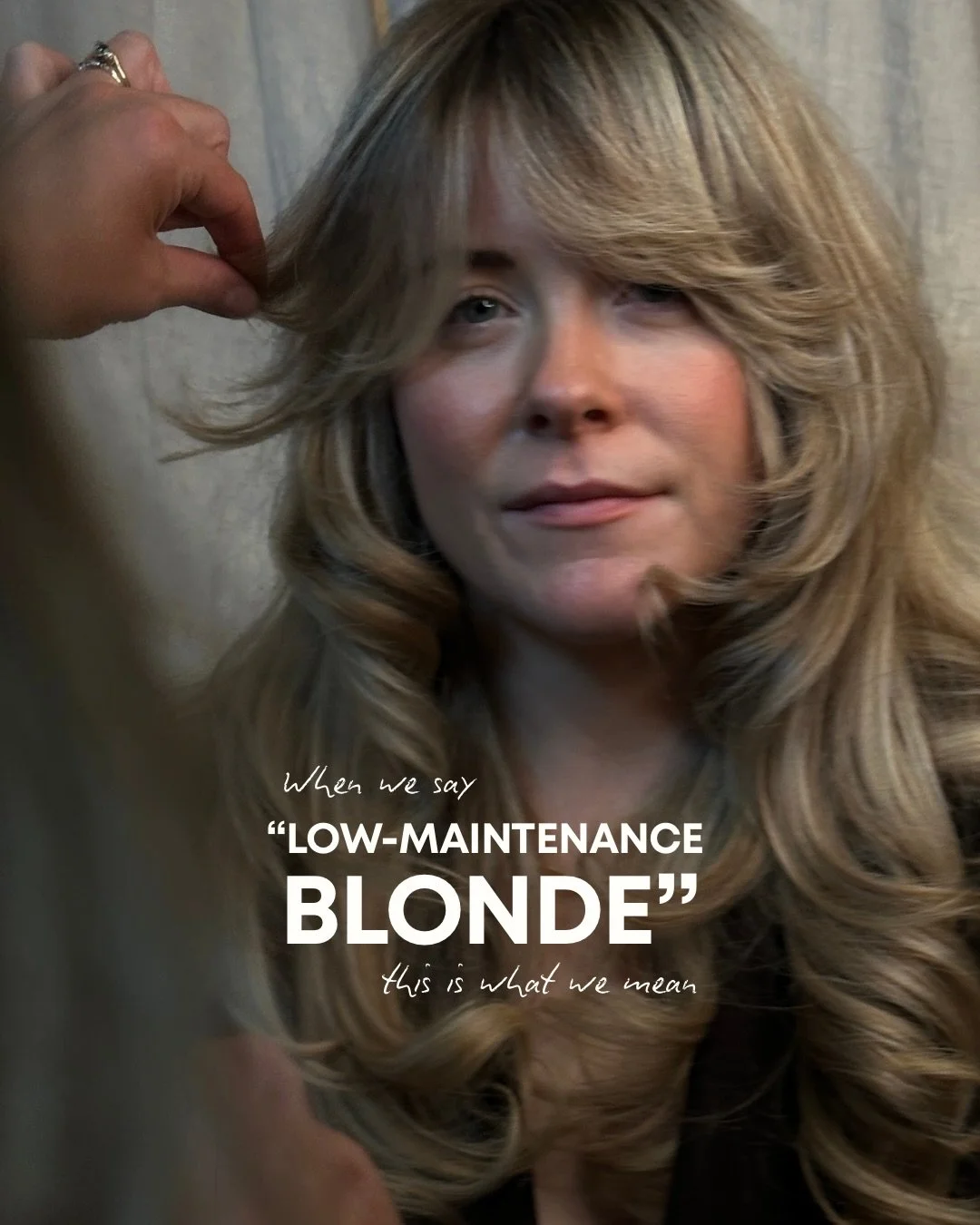 Every colour &amp; cut comes with maintenance options that work with your lifestyle and budget. 

Our team are knowledgeable. Use them to fine tune services to what your hair needs. For the main appt and the follow ups.

Colour @kirsthectorhair 
Styl