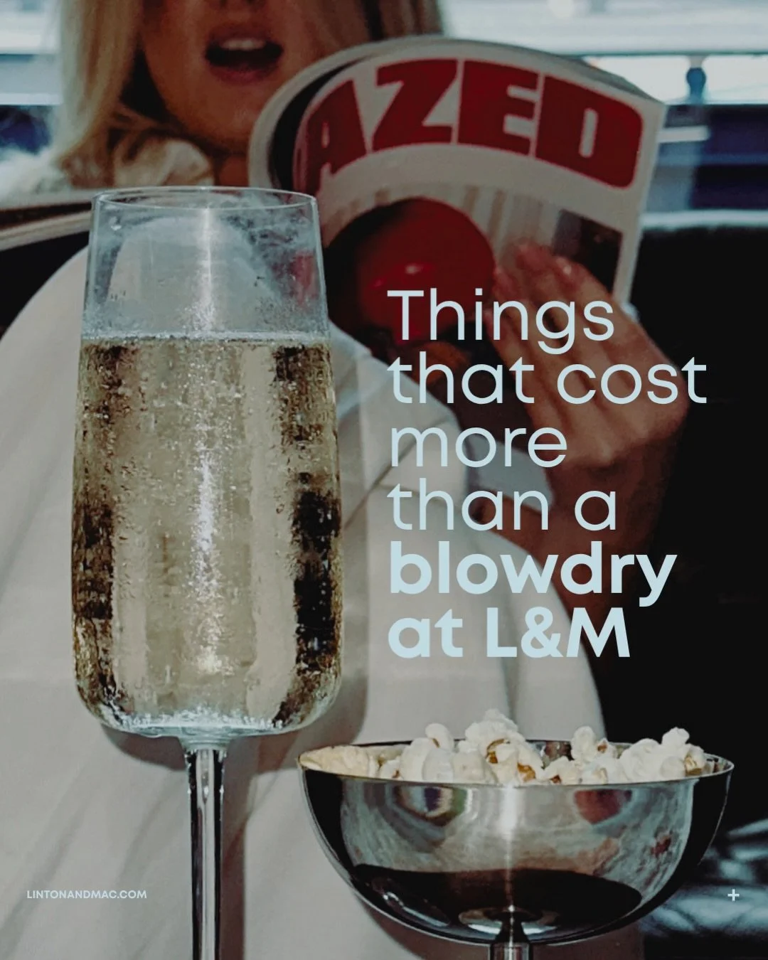 Take a mental load off. Wash, blowdry and style. 45 minutes. 

Our &pound;20 blowdry service is now live.Midweek only, with @sianmclachlanhair , @elliechambershair , @hairbysophietodd 

While you&rsquo;re in the chair &mdash; complimentary drinks fro