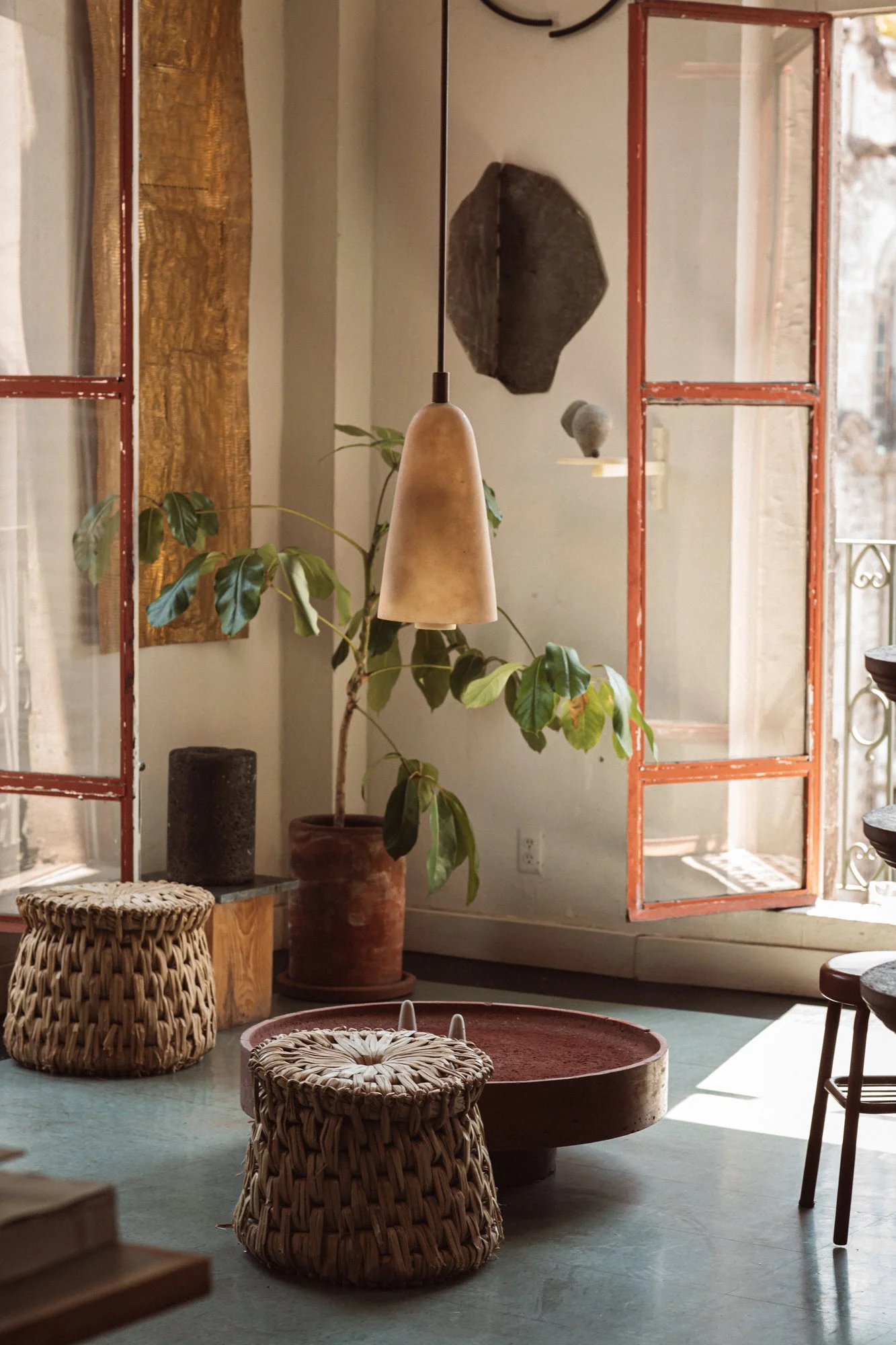 creative workspace in a nondescript building in historic Centro in Mexico City 