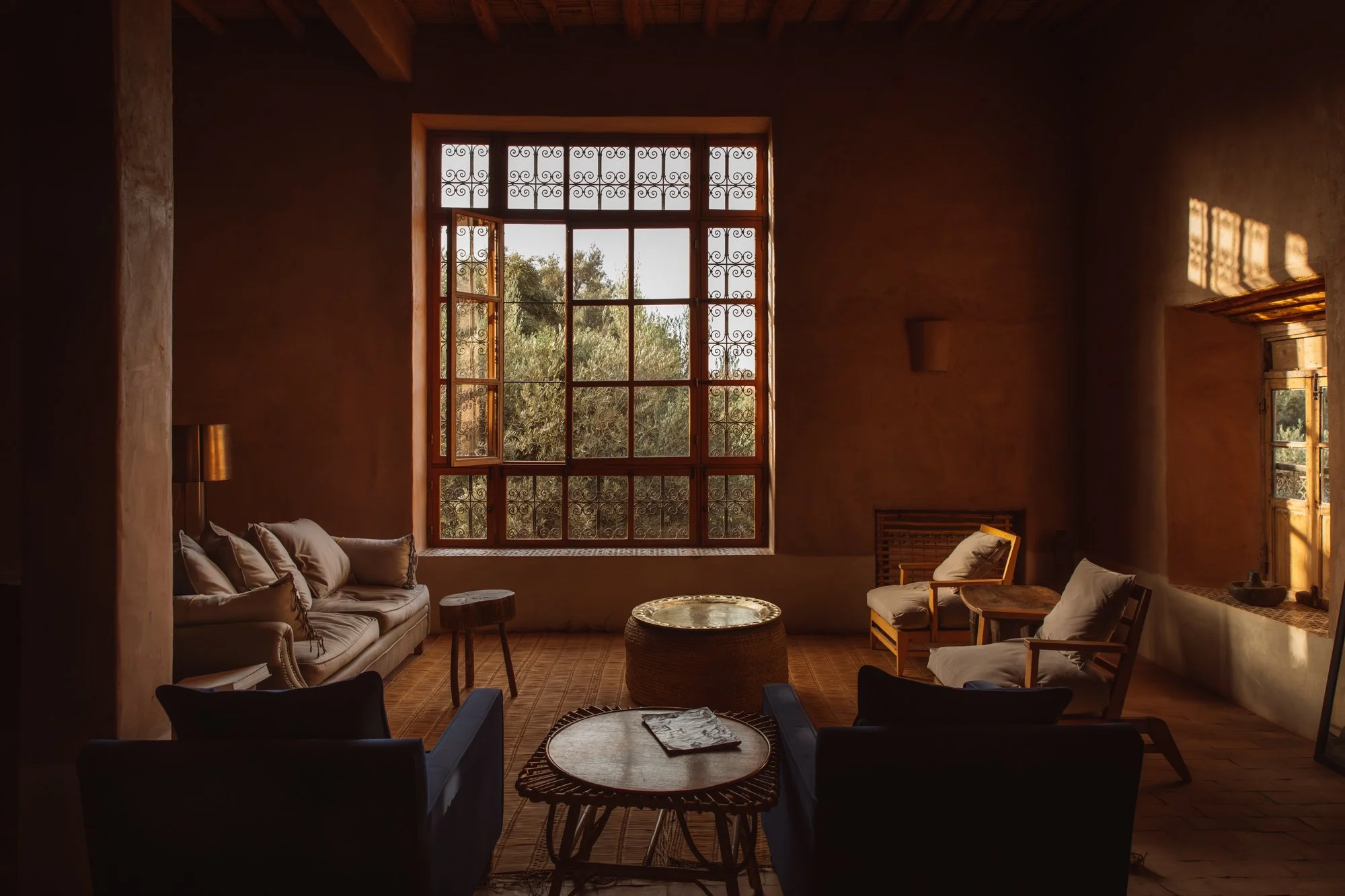 Living room interior at Berber Lodge