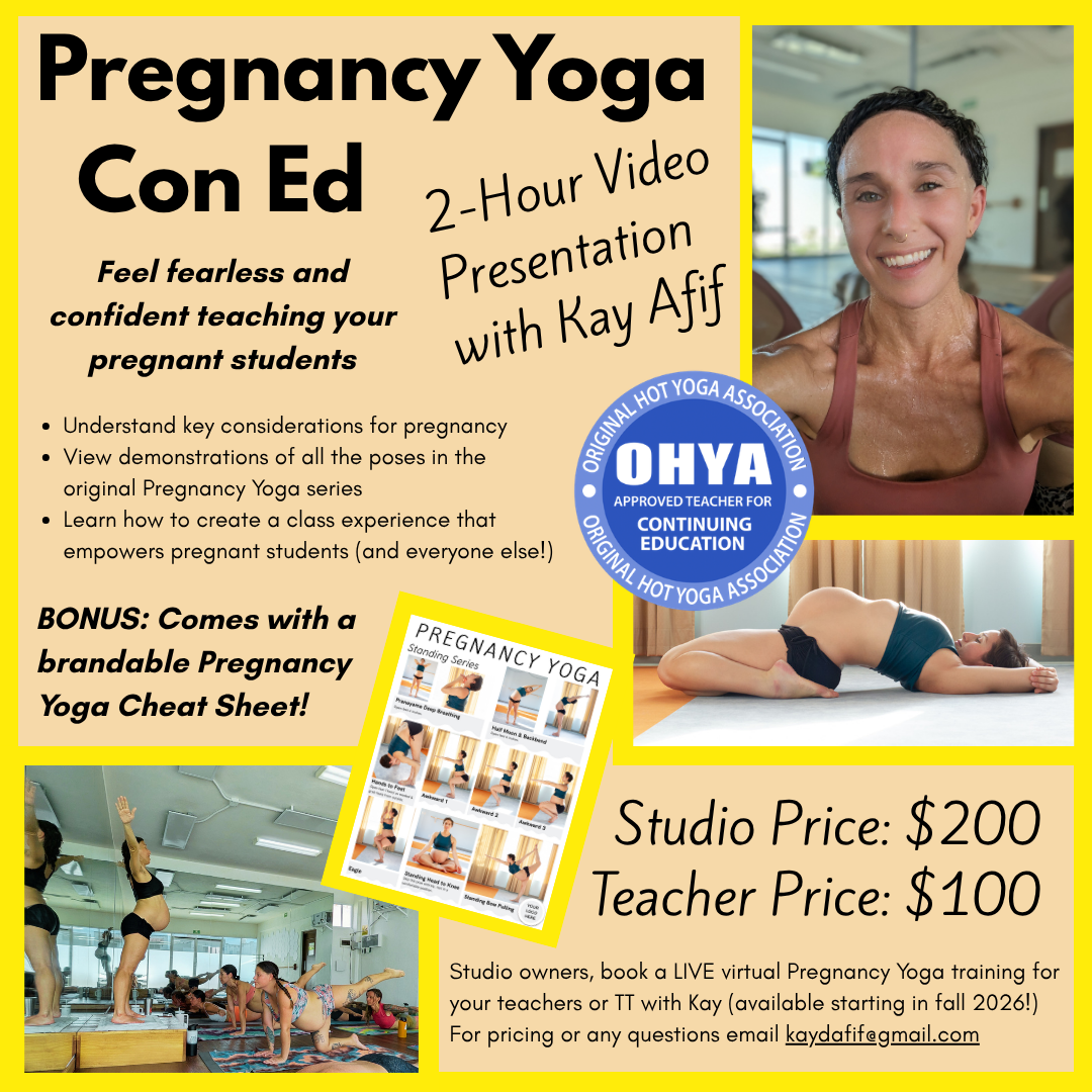 OHY and Pregnancy with Kay Afif-Teacher Rate