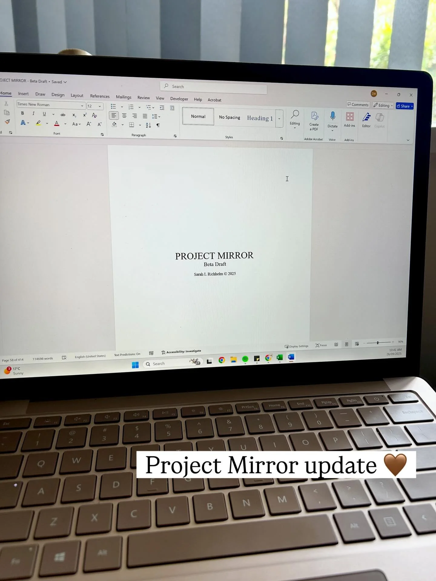 PROJECT MIRROR UPDATE 🤎 I&rsquo;m in the depths of my interconnected standalone Project Mirror (book two) revisions and I&rsquo;m happy to report the rivals are rivalling, the tension is 💥, and I&rsquo;m having a great time with making FMC Anika an
