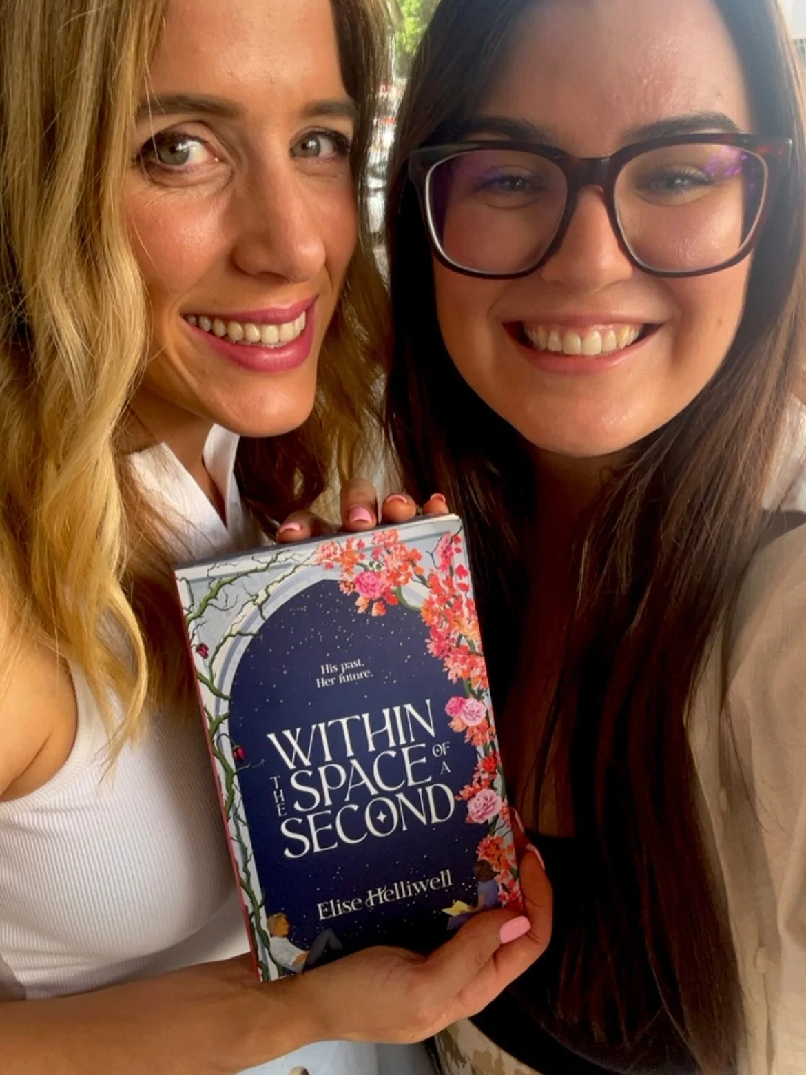 Had the best afternoon at @elisehelliwellauthor&rsquo;s launch for her gorgeous magical realism debut, Within The Space of a Second at @avidreader yesterday 🤎 (also had the best time with my line buddies @renae_black_writes and @annie.ozdemir, I&rsq