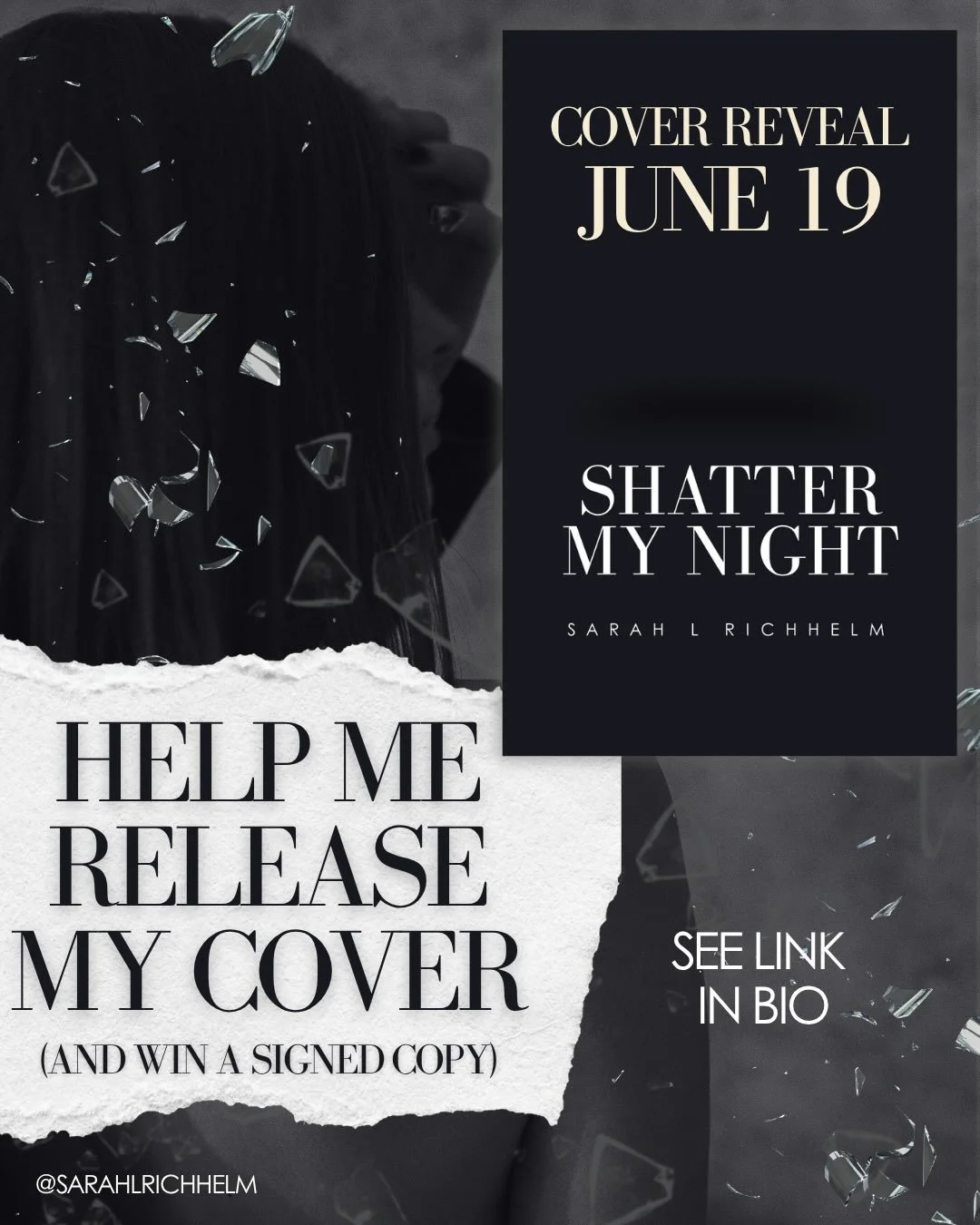 It&rsquo;s nearly cover reveal time! Help me reveal Shatter My Night next week 🩶 

Shatter My Night is coming 4 November 2026 and I couldn&rsquo;t be more excited. I&rsquo;d love your help to spread the word and share it on Friday 19 June. Intereste