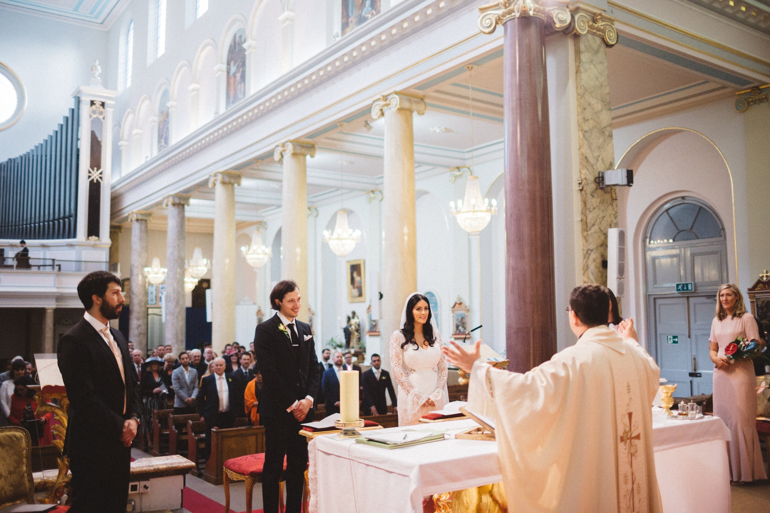 Wedding at St Peter’s Italian Church in Clerkenwell