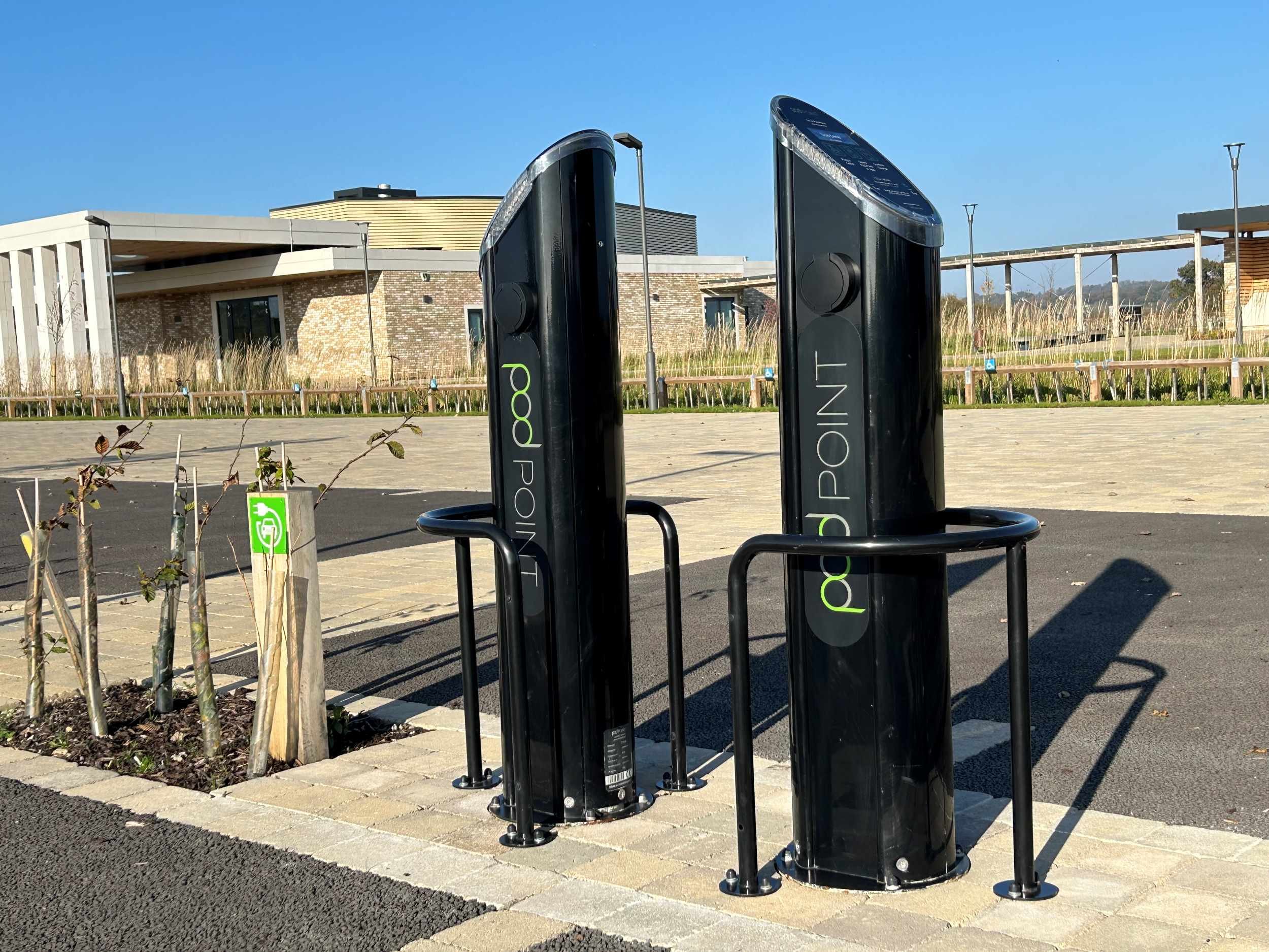 Electric vehicle charging points at Oakfield Gardens