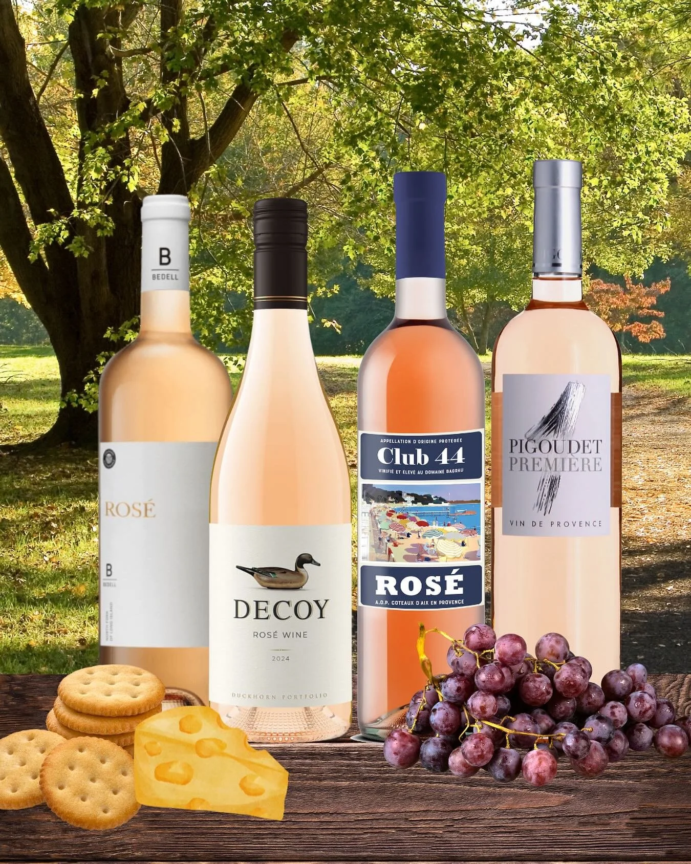 Join us tomorrow, Friday, September 12 from 4&ndash;6PM for a refreshing ros&eacute; tasting!

We&rsquo;ll be pouring:
	&bull;	Bedell Cellars Ros&eacute; from the North Fork of Long Island
	&bull;	Decoy Ros&eacute; from California
	&bull;	Club 44 Ros
