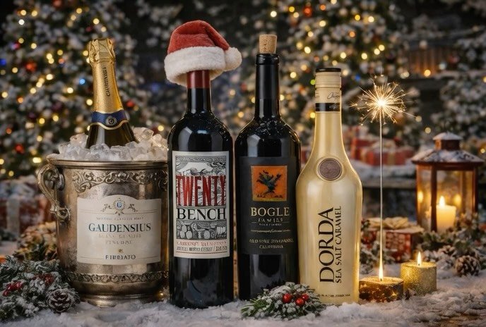 Celebrate the Season with Us! 🎄

Join us Friday, December 19 from 4&ndash;6 PM for a festive Christmas tasting featuring:
	&bull;	Gaudensius Blanc de Noir
	&bull;	Twenty Bench Cabernet Sauvignon
	&bull;	Bogle Vineyards Old Vine Zinfandel
	&bull;	Dor