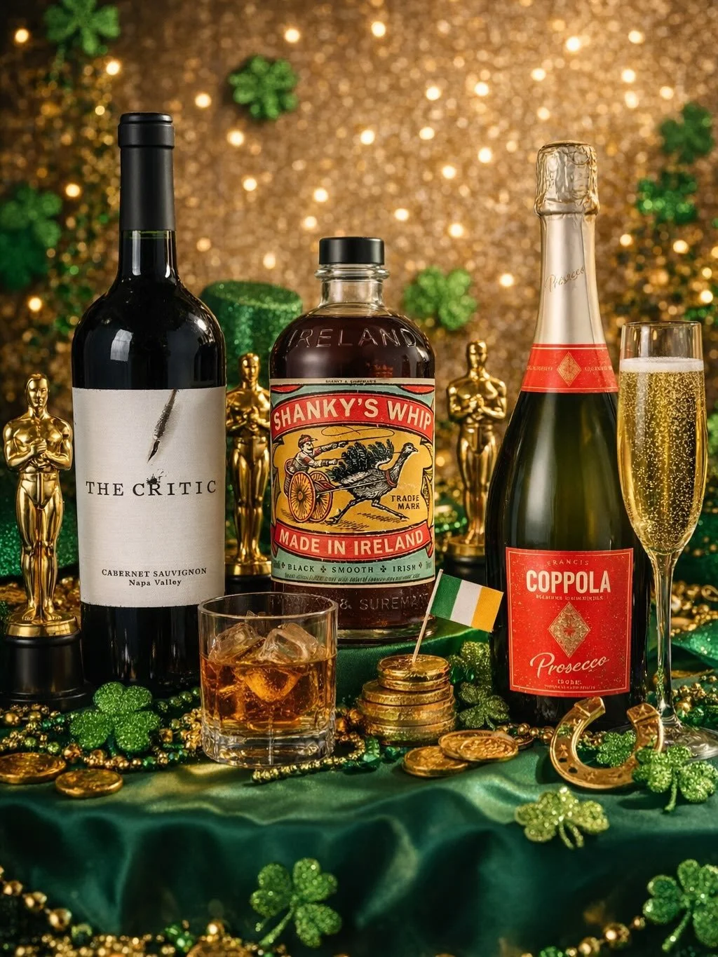 Join us Friday, March 13 from 4&ndash;6 PM for our Oscars &amp; St. Patrick&rsquo;s Day&ndash;themed tasting! 🍷🍀

We&rsquo;ll be pouring The Critic Cabernet Sauvignon from Napa, Coppola Prosecco, and Irish-made Shanky&rsquo;s Whip. Guests who parti