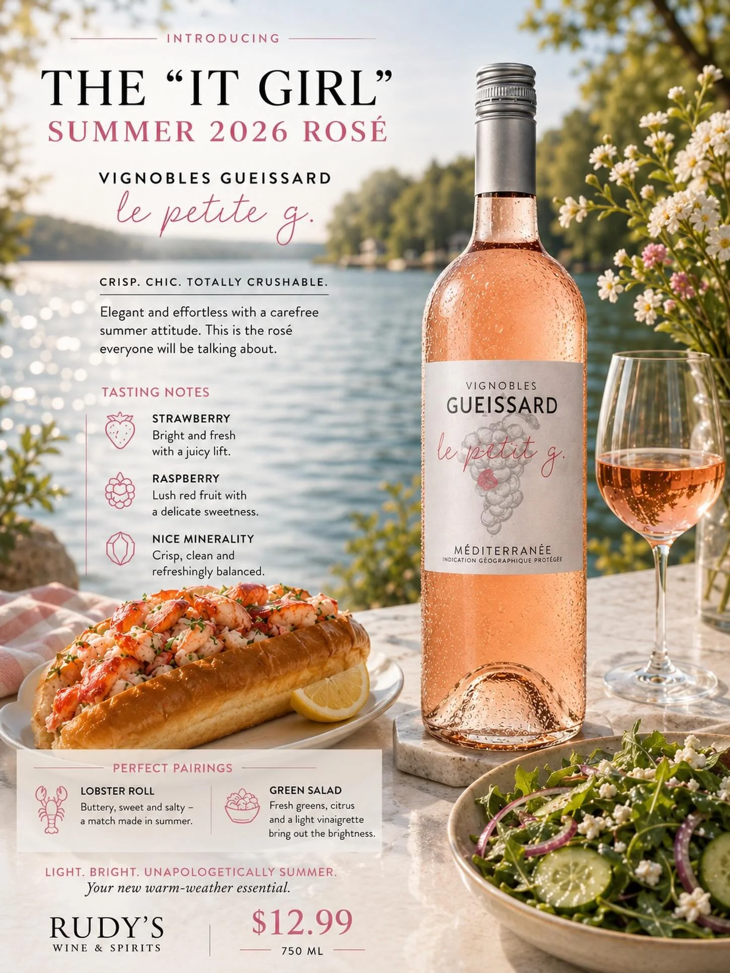 Meet your &ldquo;It Girl&rdquo; Summer 2026 ros&eacute; ☀️🌸

Vignobles Gueissard &ldquo;Le Petit G.&rdquo; Ros&eacute; comes from the Mediterranean coast of Southern France, where warm sunny days and cool coastal breezes create the perfect condition