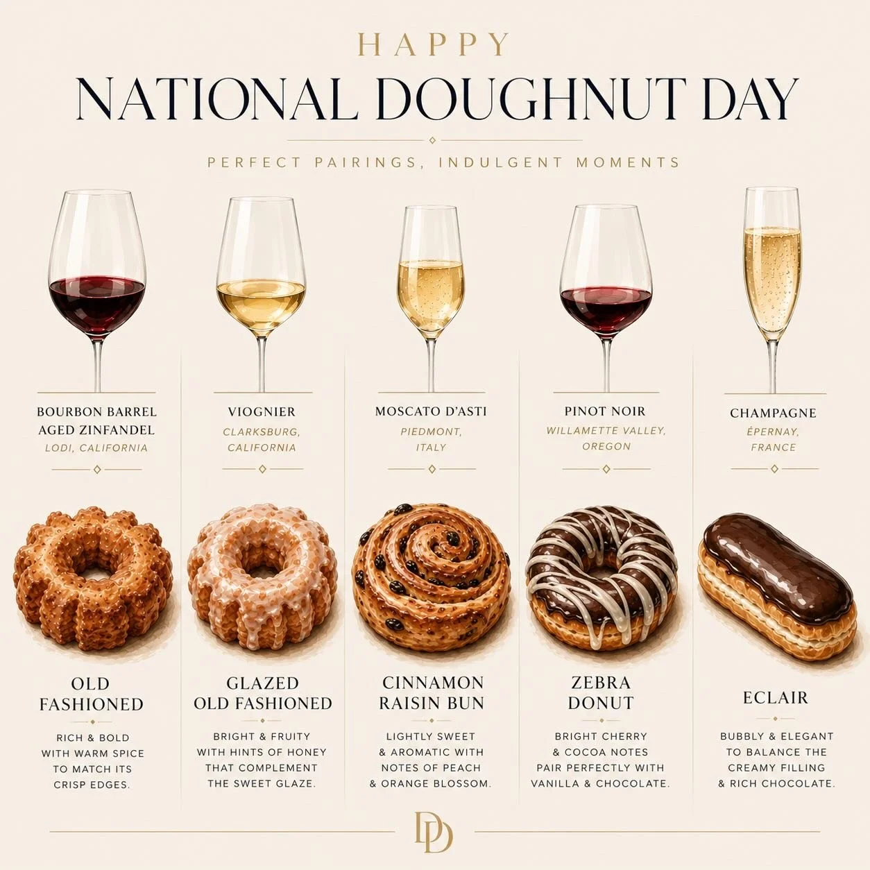Happy National Doughnut Day 😎🍩🍷