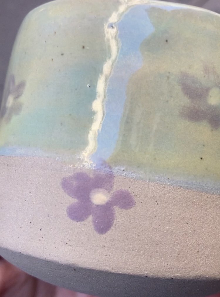 🍀 mug fleuri - violet 🍀