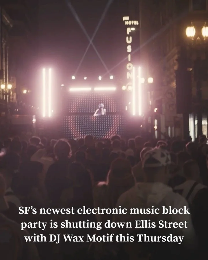 Did you miss the first @on_ellis with Jazzy? Good news: we&rsquo;re doing it all again this Thursday with @waxmotif!

On Ellis is SF&rsquo;s newest (and totally free with RSVP) monthly electronic music block party right in front of the iconic John&rs