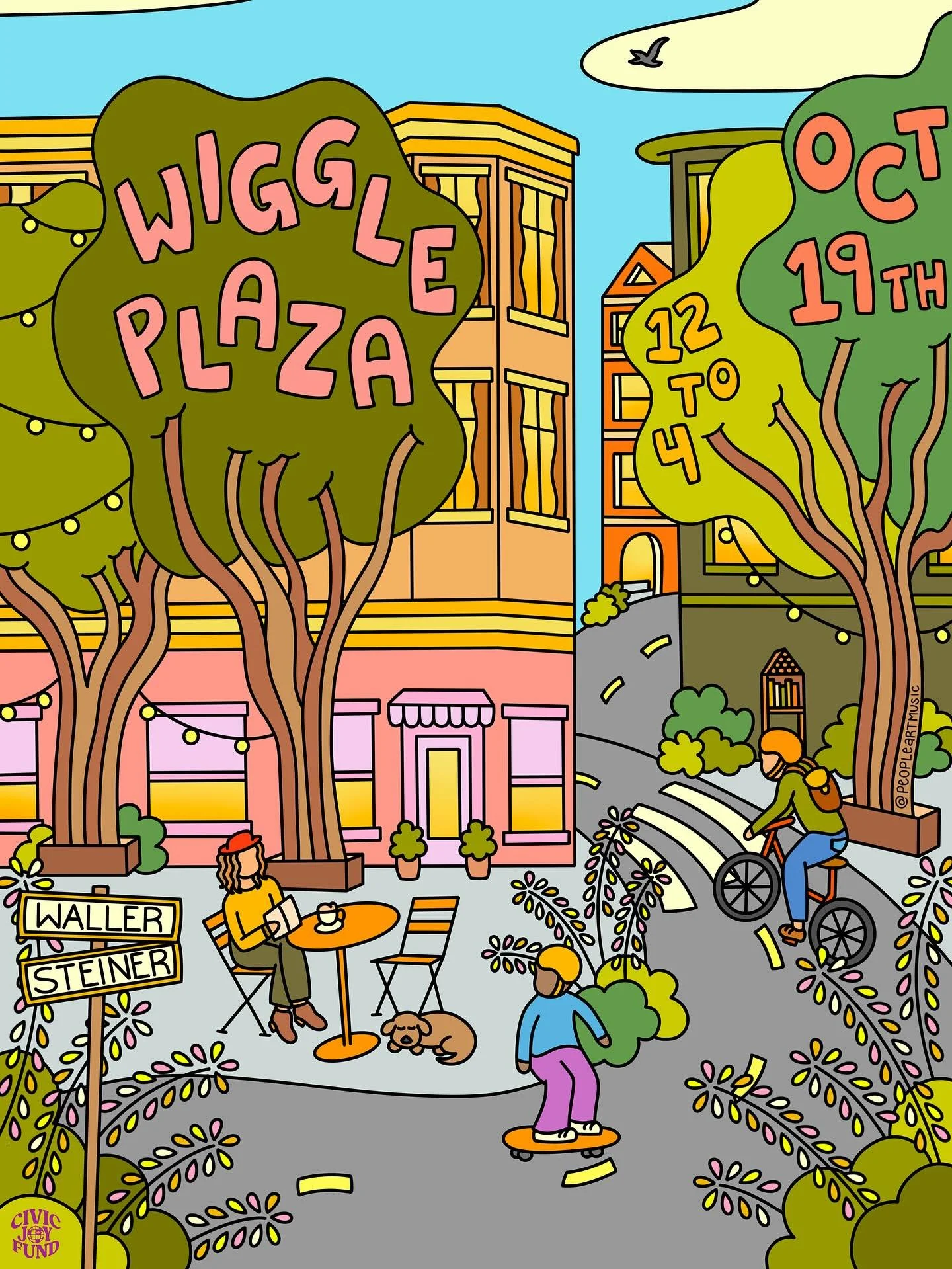 Come check out our newest Pop-Up Town Square this Sunday, Wiggle Plaza!🚲✨

You might&rsquo;ve heard of The Wiggle, a 1-mile zig-zagging bicycle route from Market Street to Golden Gate Park that avoids SF&rsquo;s hills (for the most part)

Come celeb