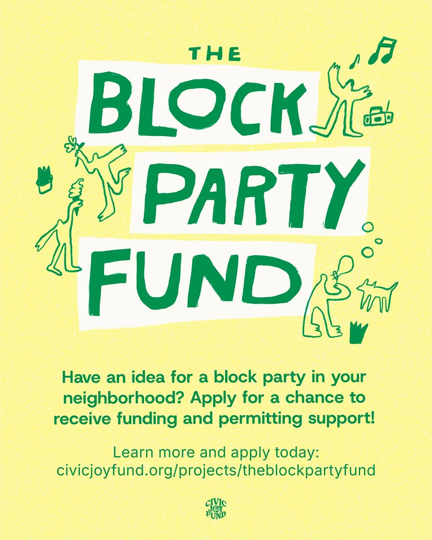The Block Party Fund is BACK for year two🎉🎶

Last year, we helped bring 75+ block parties to life across San Francisco. 

This year, we&rsquo;re dreaming even bigger: twice as many parties, twice as much community connection, twice as much joy🎈✨

