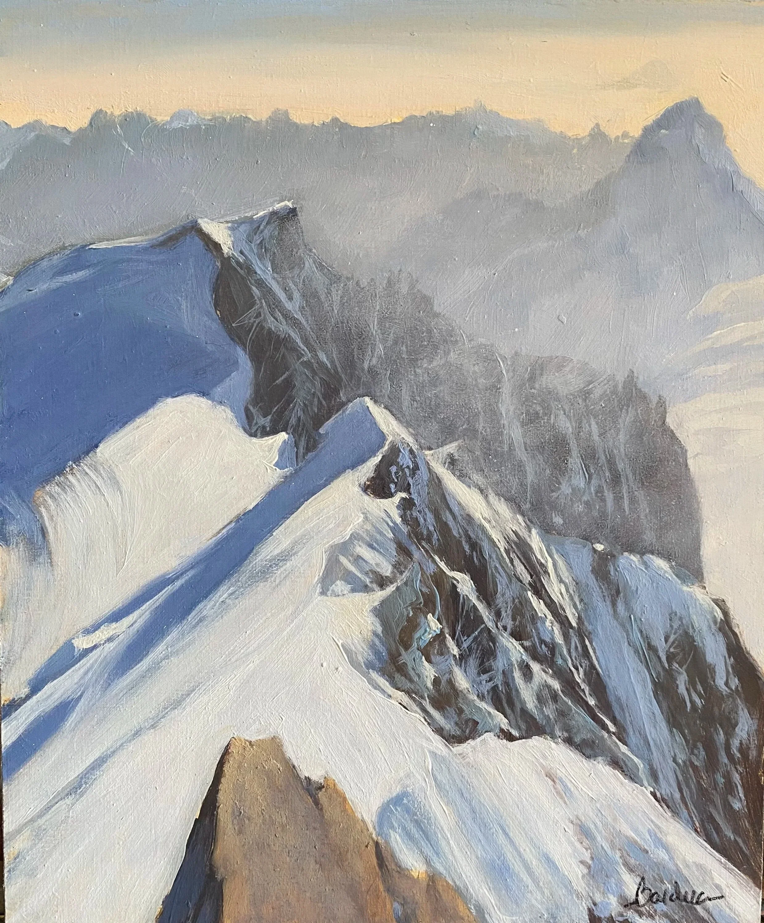 Etude pour atmosphère su rie Mont Blanc.  25 x 30cm