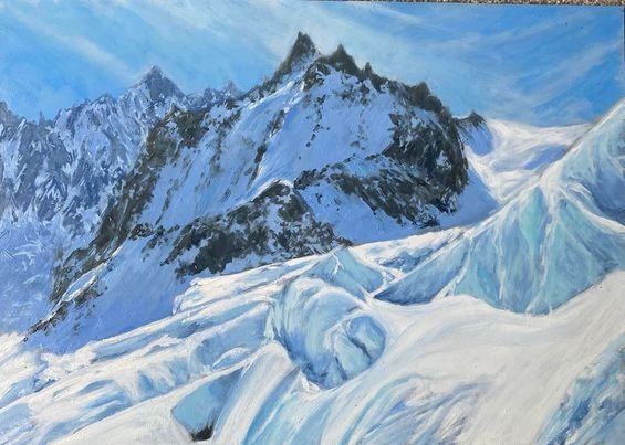 Vallée Blanche 2.
Huile sur plaque 30 x 45 cm
Sold