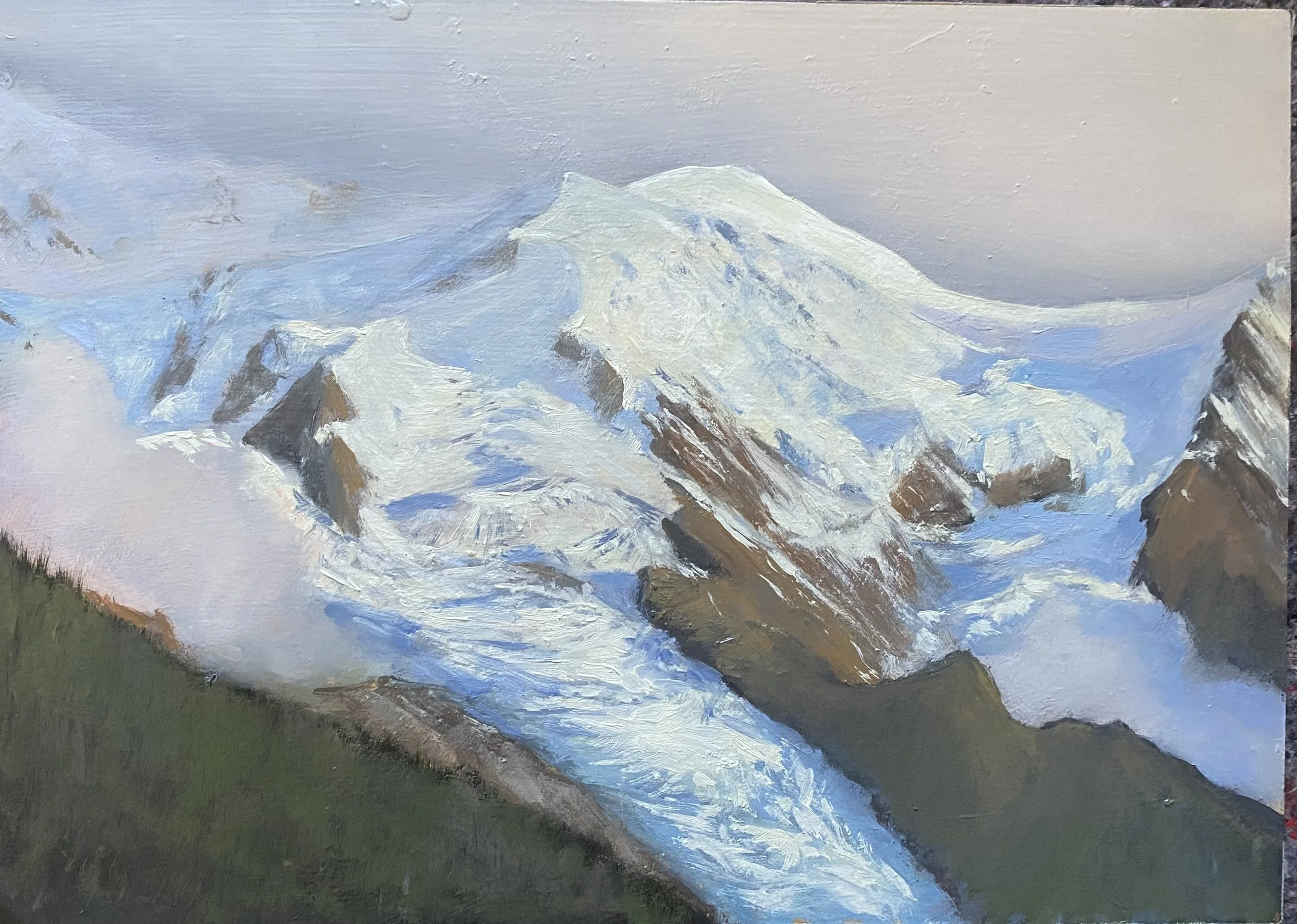Fin d'apres midi sue le Dome du Gouter  25 x 30cm