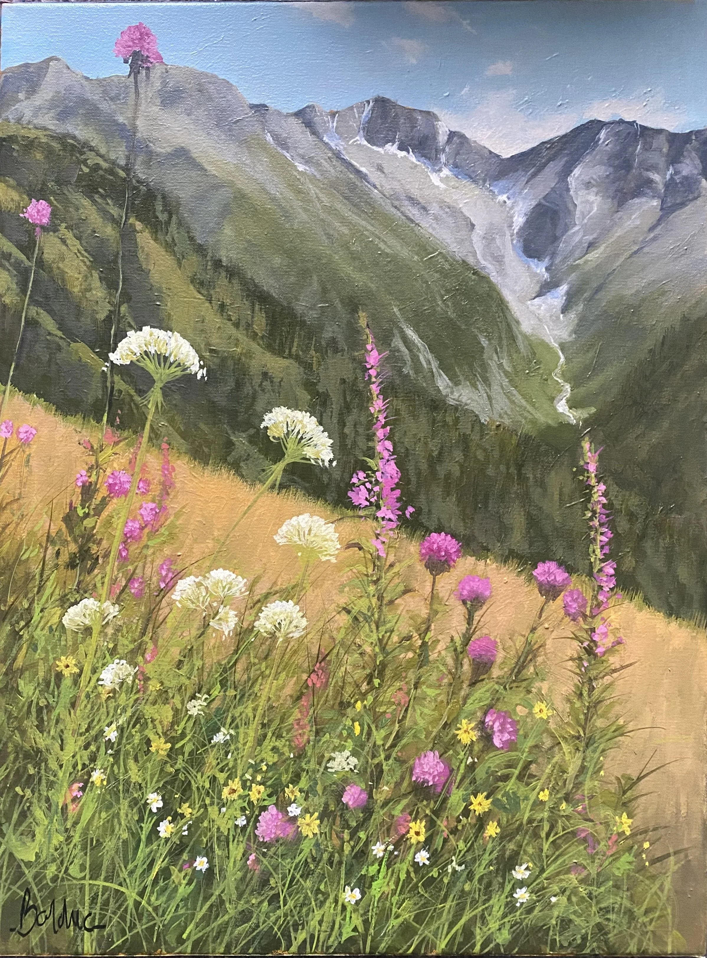 Fleurs de montagne   60 x 45cm