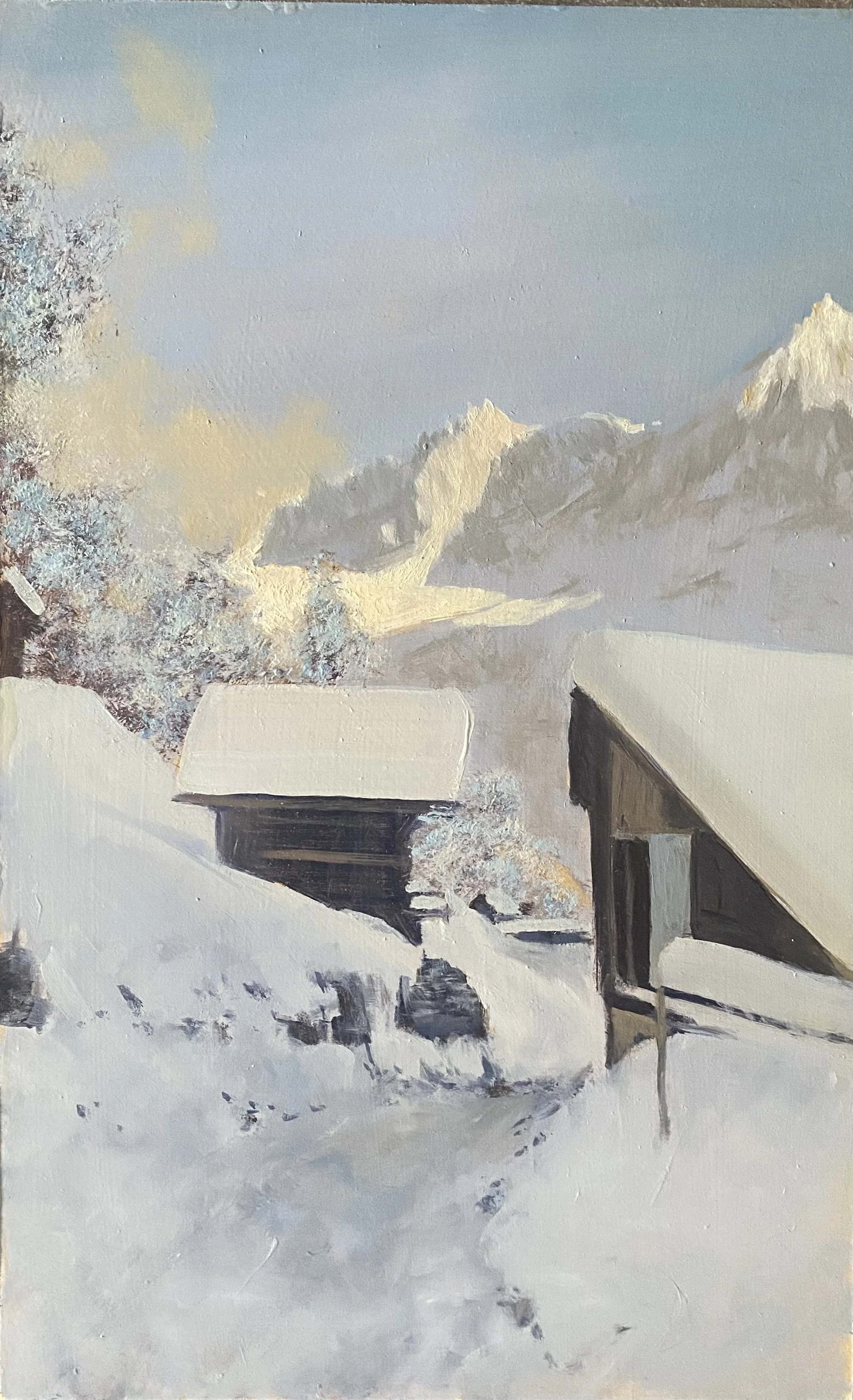 Brume du matin a la Flatiere.   40 x 25cm