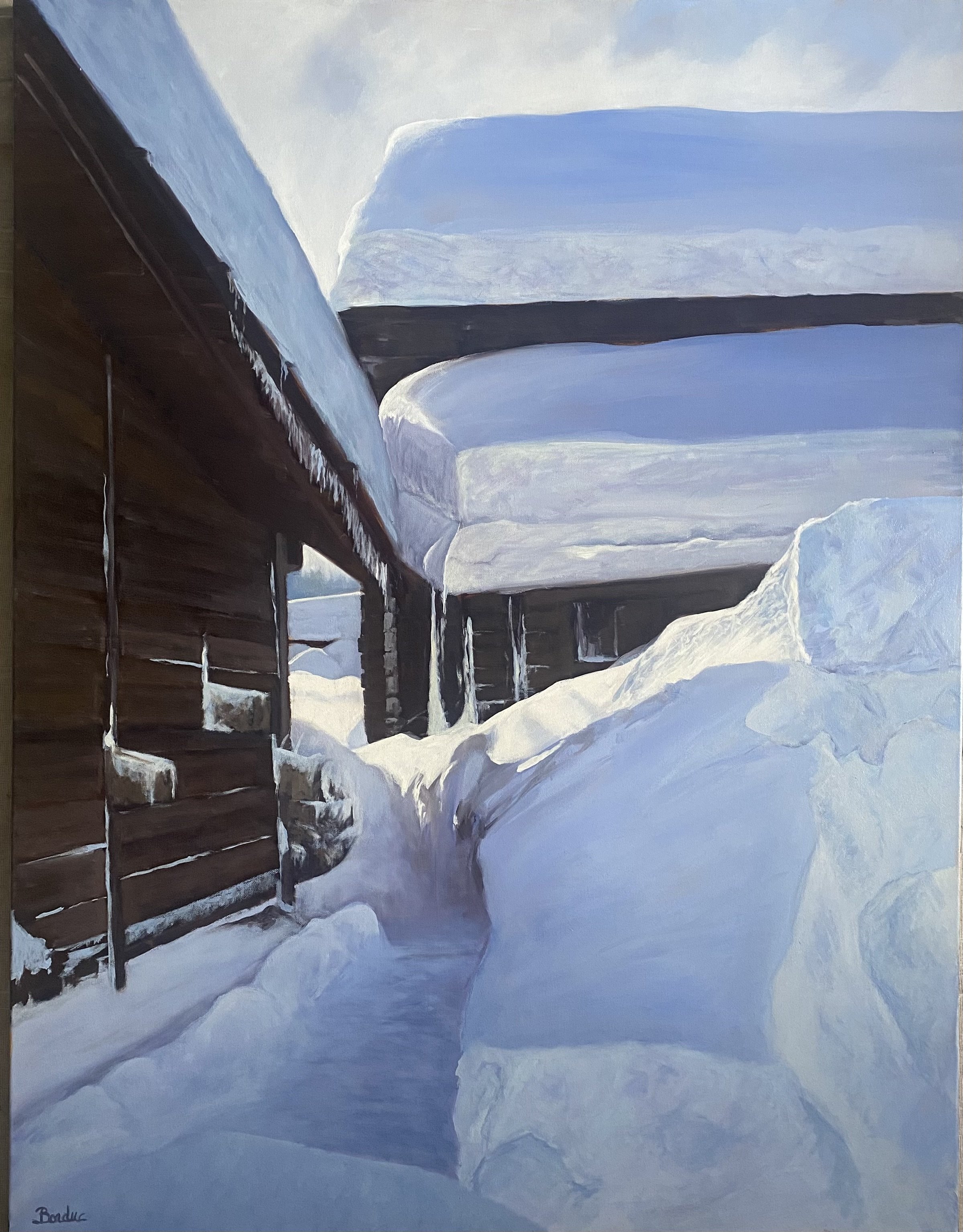 Silence sous la neige. 116 x 89cm